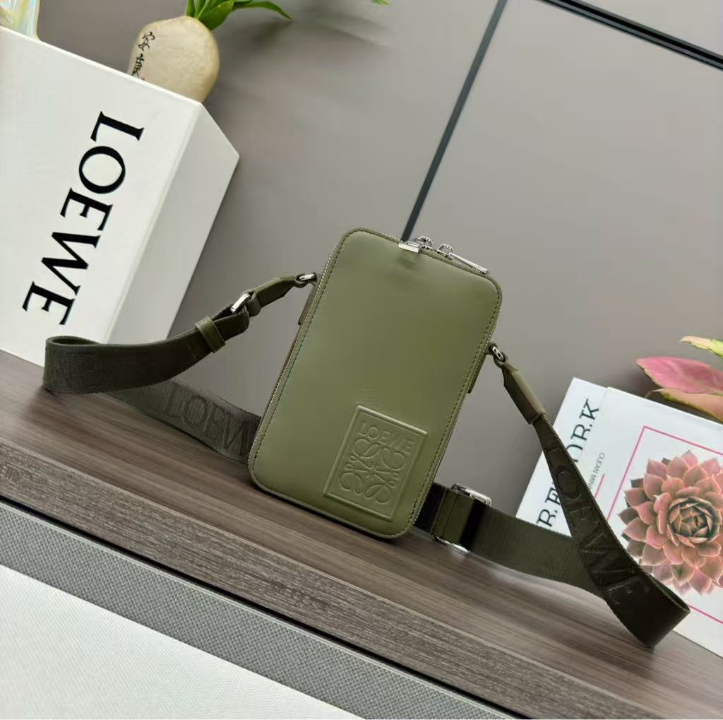 LOEWE Satin Leather Horizontal Crossbody Bag