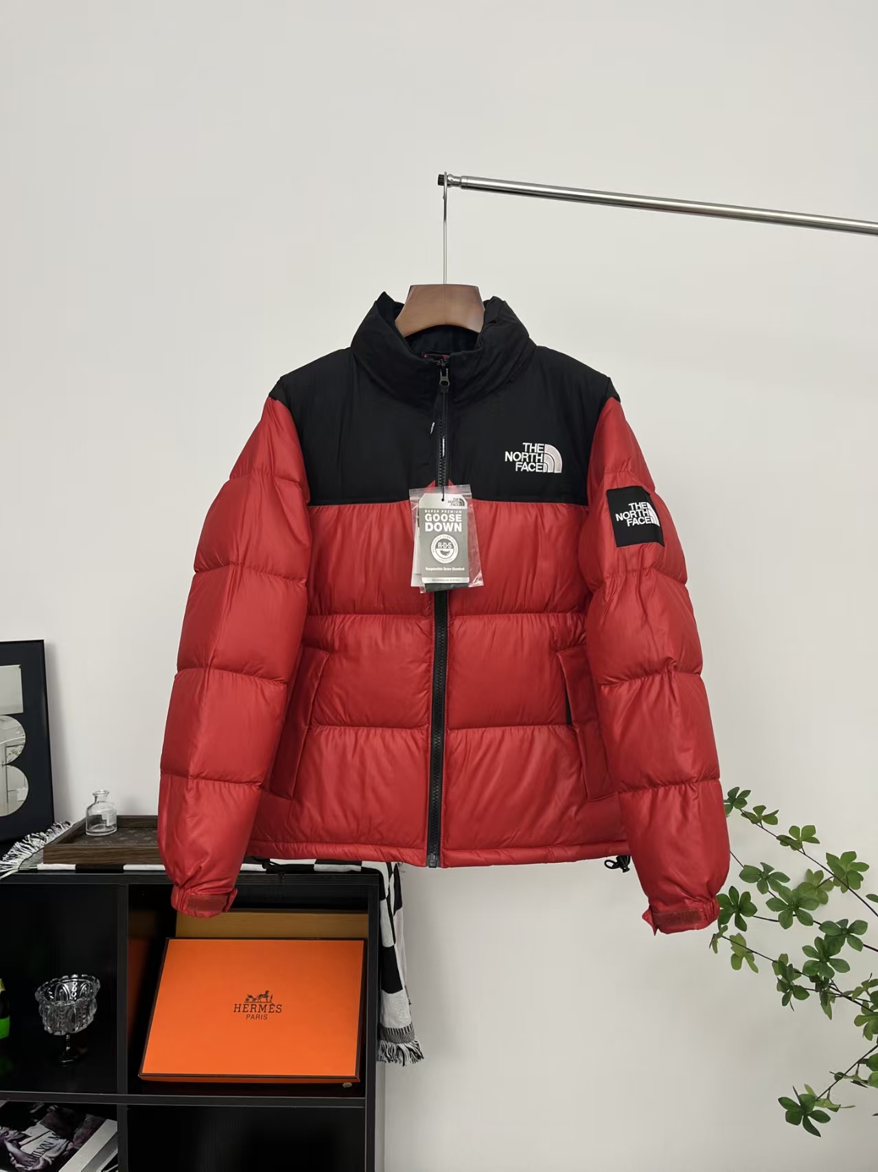 The North Face 22F-WS Nuptse Hoodie Hoodie Down Jacket in Red