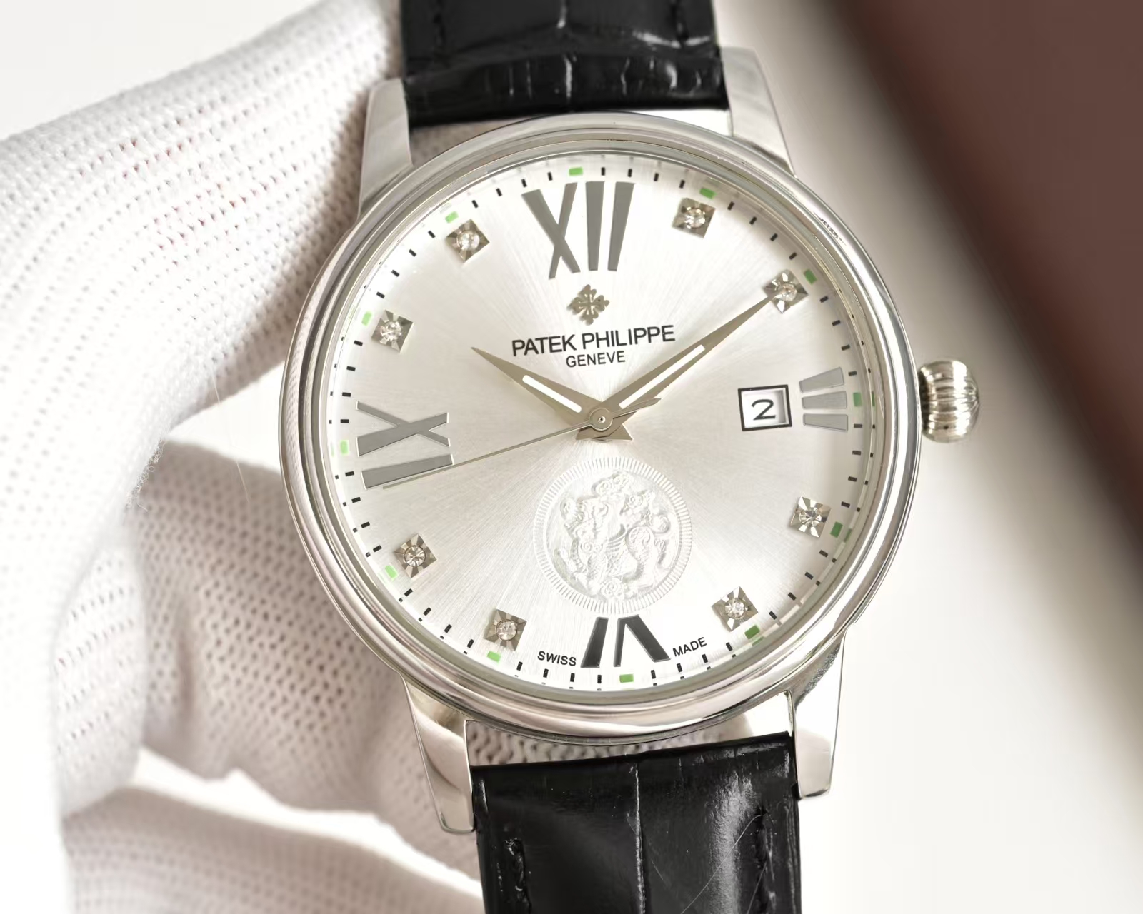 Patek Philippe Fully Automatic Mechanical Men's Waterproof Watch Light Grey Silver