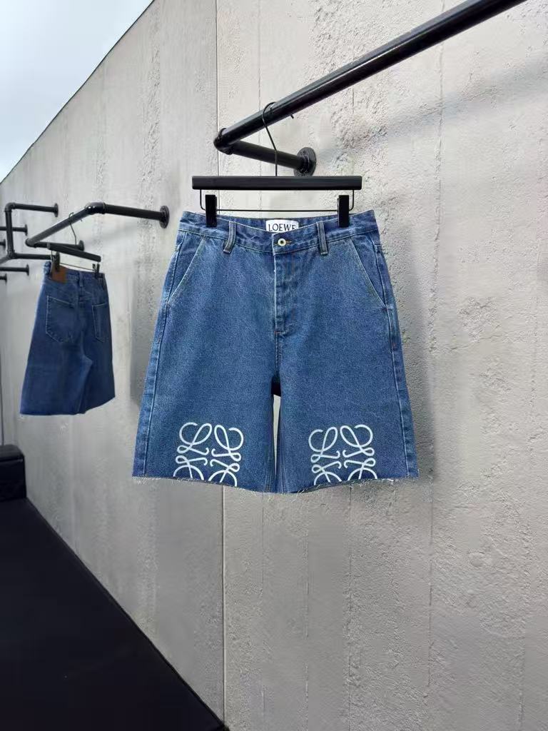 LOEWE Denim Shorts Anagram