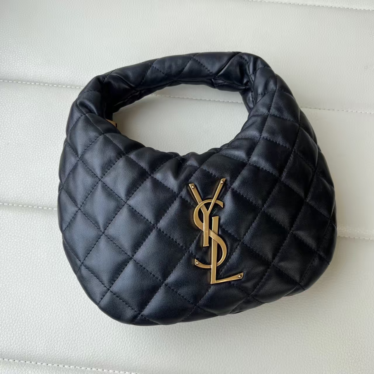 Saint Laurent Icarino Quilted Nappa Leather Handbag in Black