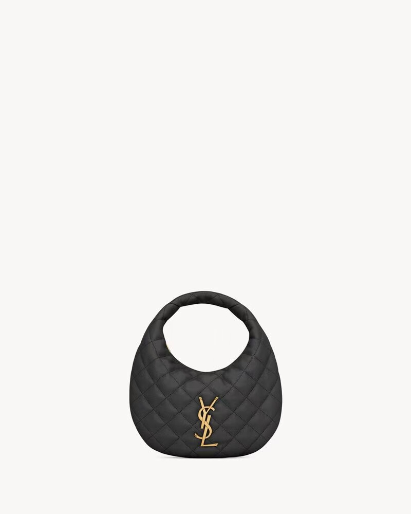 Saint Laurent Icarino Quilted Nappa Leather Handbag in Black