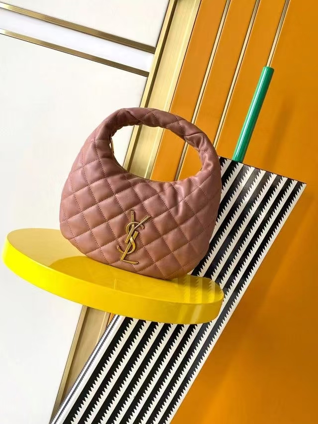 Saint Laurent Icarino Quilted Nappa Leather Handbag in Hydrangea