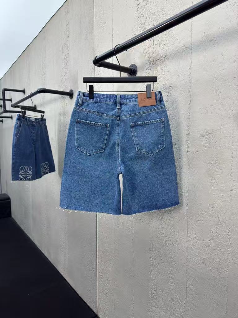 LOEWE Denim Shorts Anagram