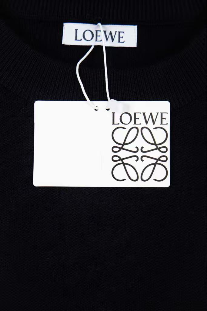 LOEWE Cotton Blend Sweater - Black