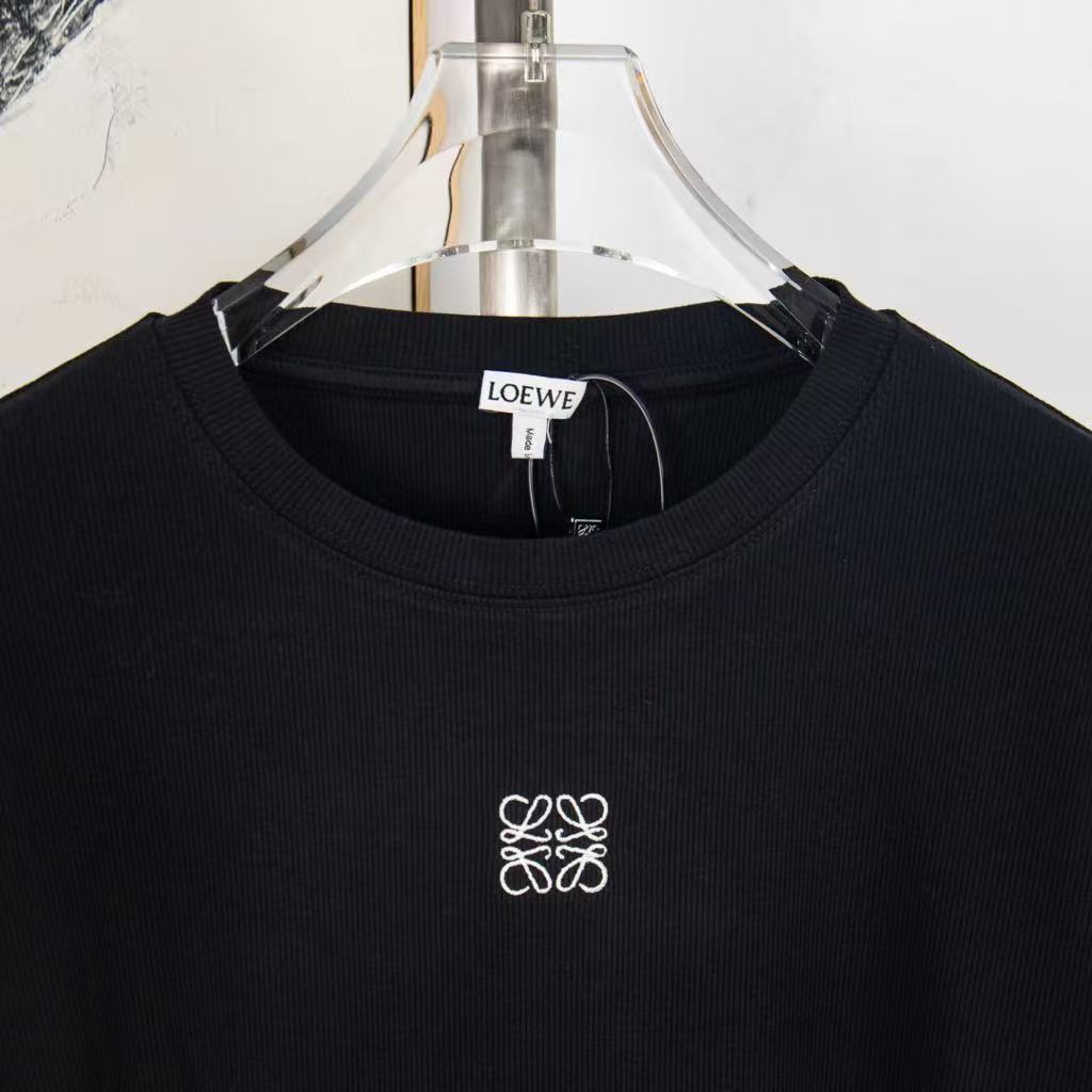 LOEWE Cotton Extra Large Fit Long-Sleeved T-Shirt - Black