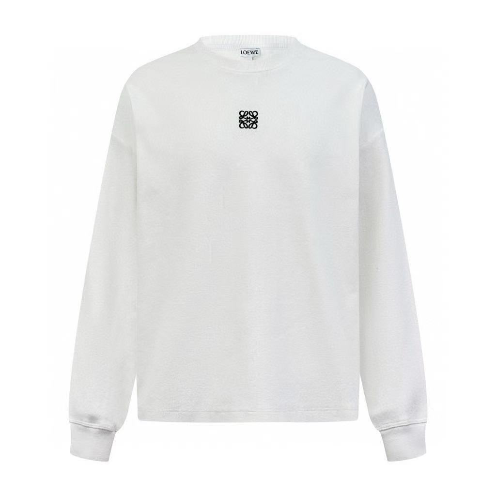 LOEWE Cotton oversized long-sleeved T-shirt in white