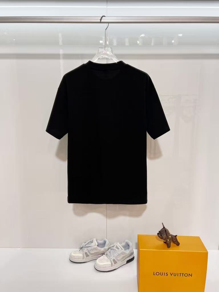 LOEWE Cotton Loose Fit T-Shirt - Black Short Sleeve