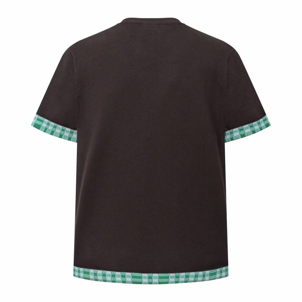 LOEWE Checkered Sleeveless Knitted Short Sleeve (Brown)