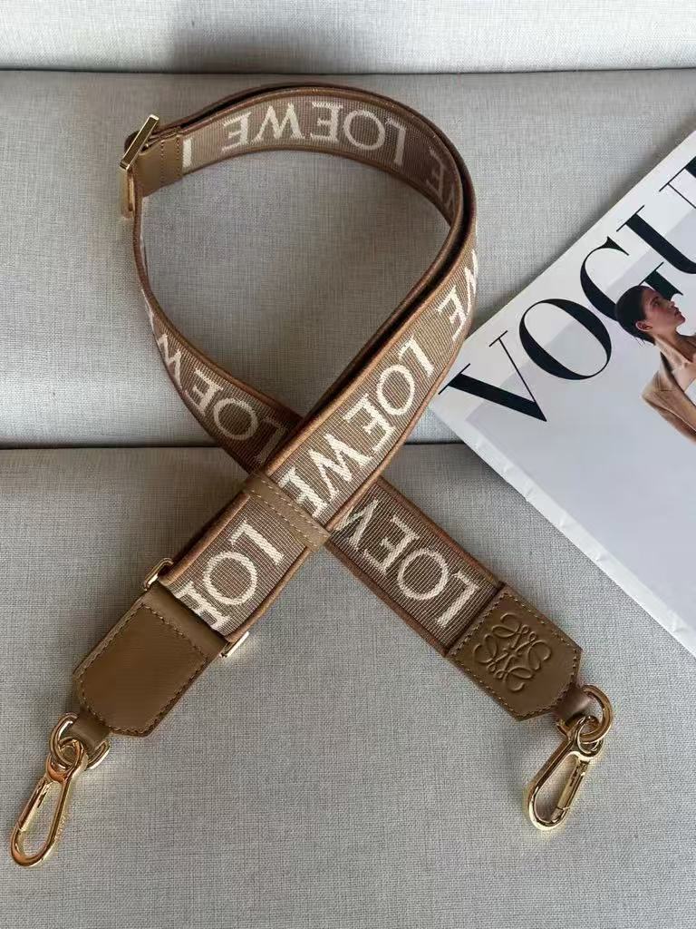 LOEWE jacquard fabric and cowhide Anagram strap for the bag