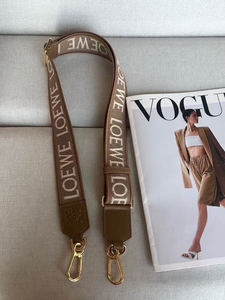 LOEWE jacquard fabric and cowhide Anagram strap for the bag