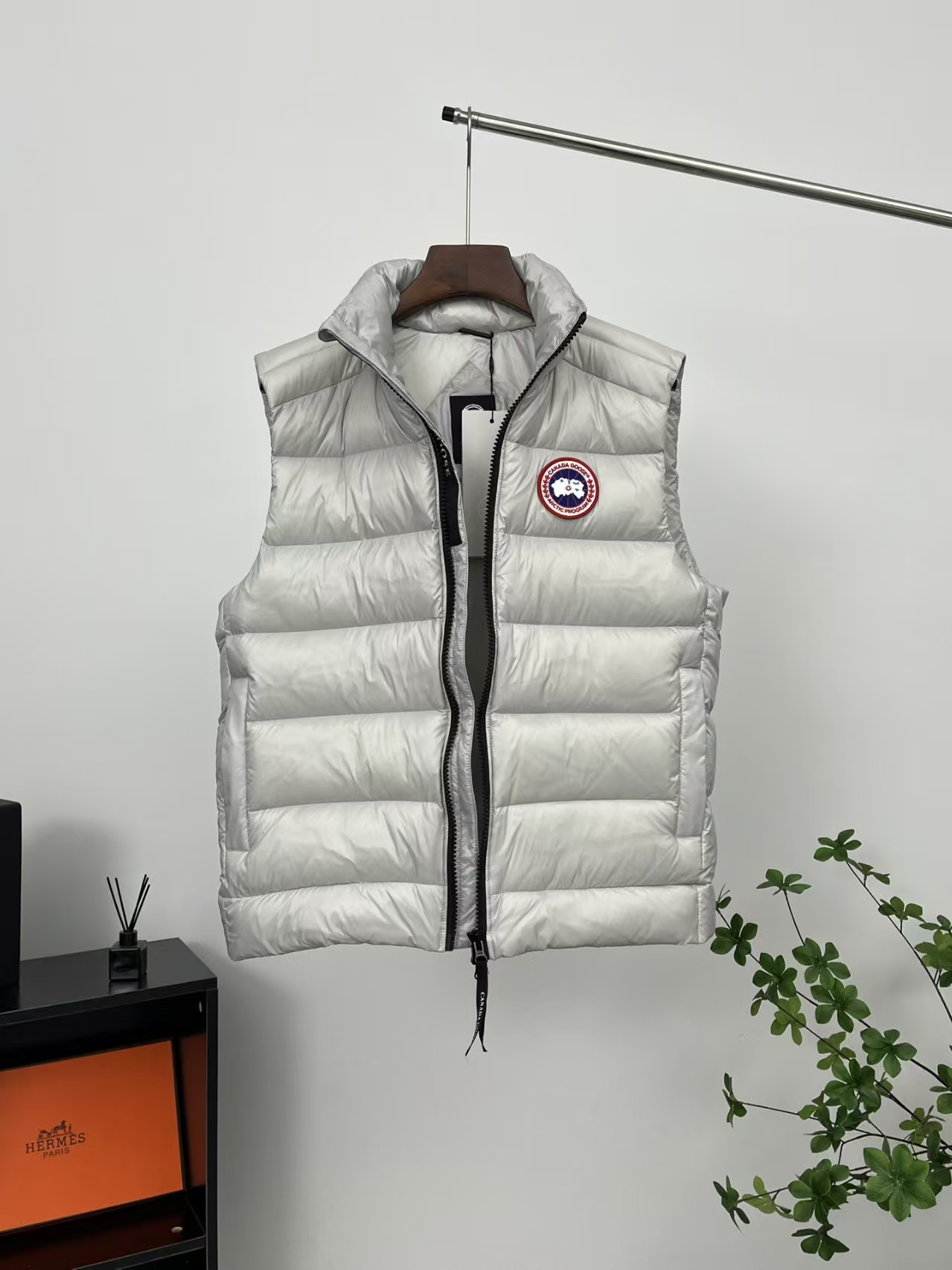 Canada Goose Crofton Lightweight Down Vest in Silver Grey | Unisex Insulated Puffer Gilet