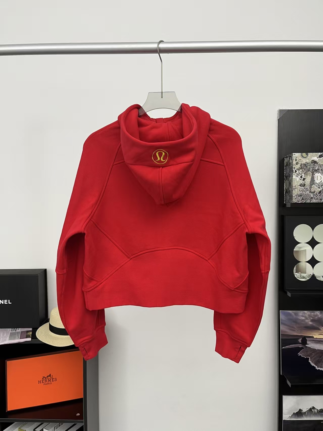 Lululemon Scuba Full-Zip Cropped Hoodie in Red | Women's French Terry Pullover