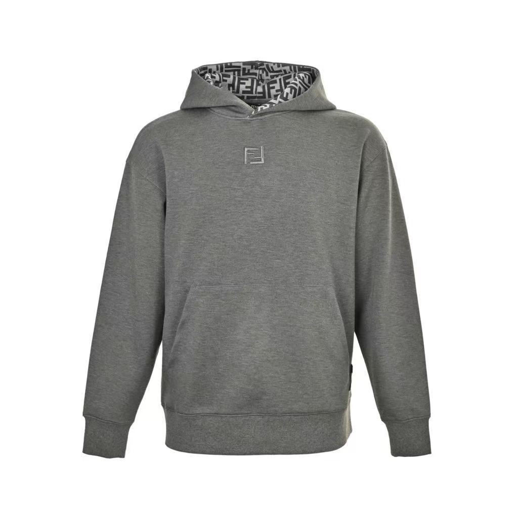 Dark grey cotton sports shirt by Fendi