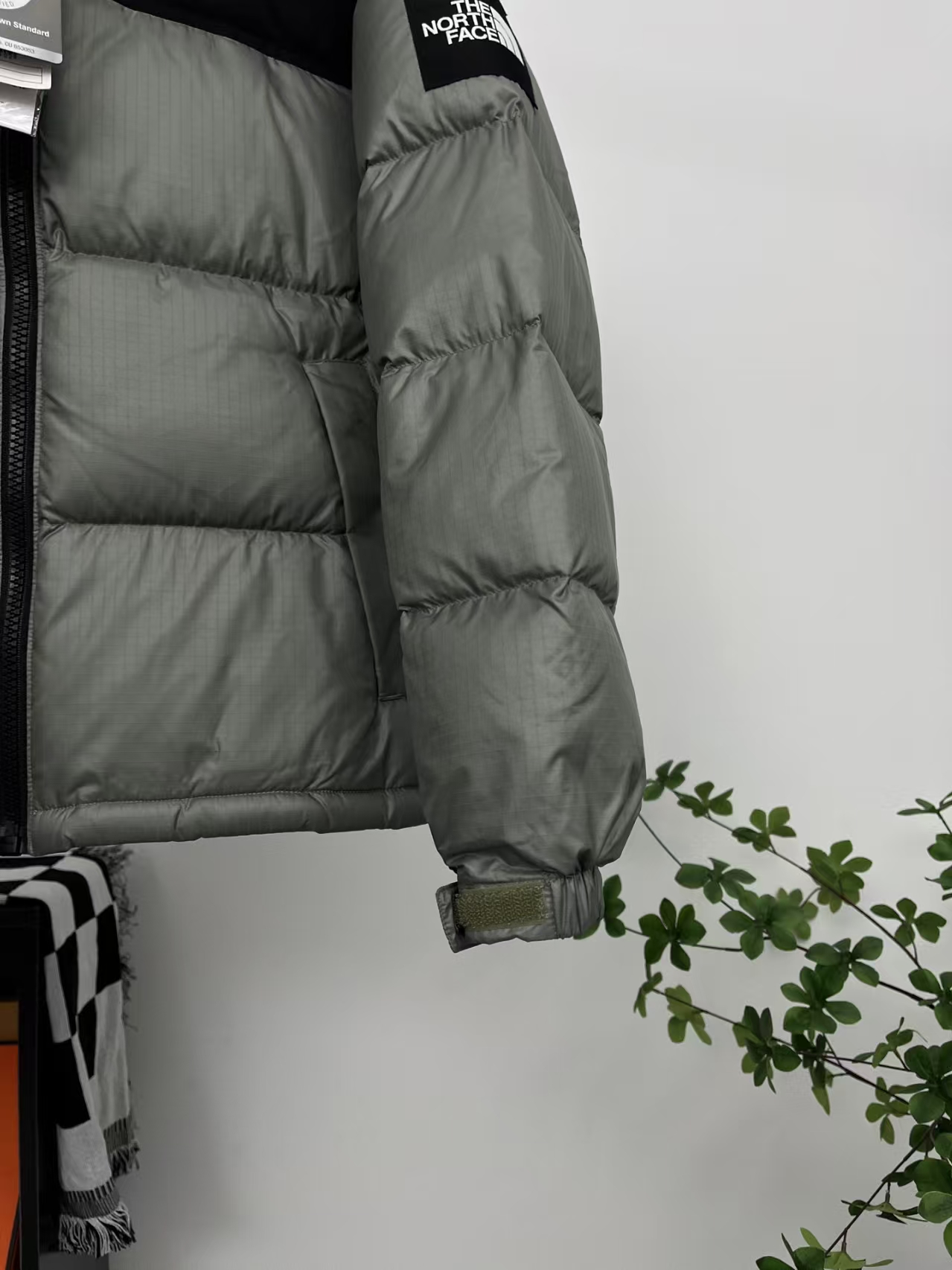 The North Face Ripstop Puffer Jacket in Sage Green | Abrasion-Resistant Winter Coat