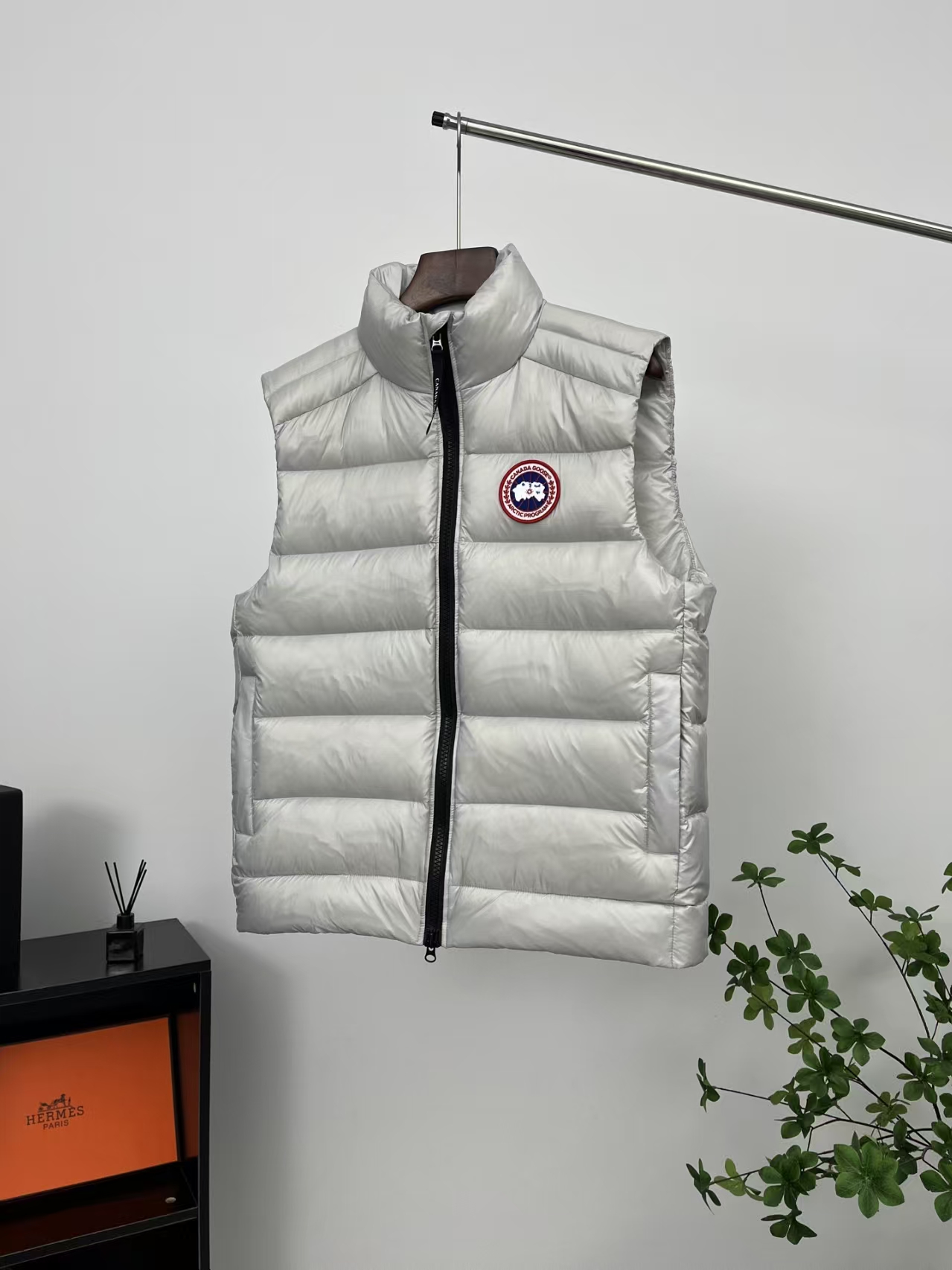Canada Goose Crofton Lightweight Down Vest in Silver Grey | Unisex Insulated Puffer Gilet