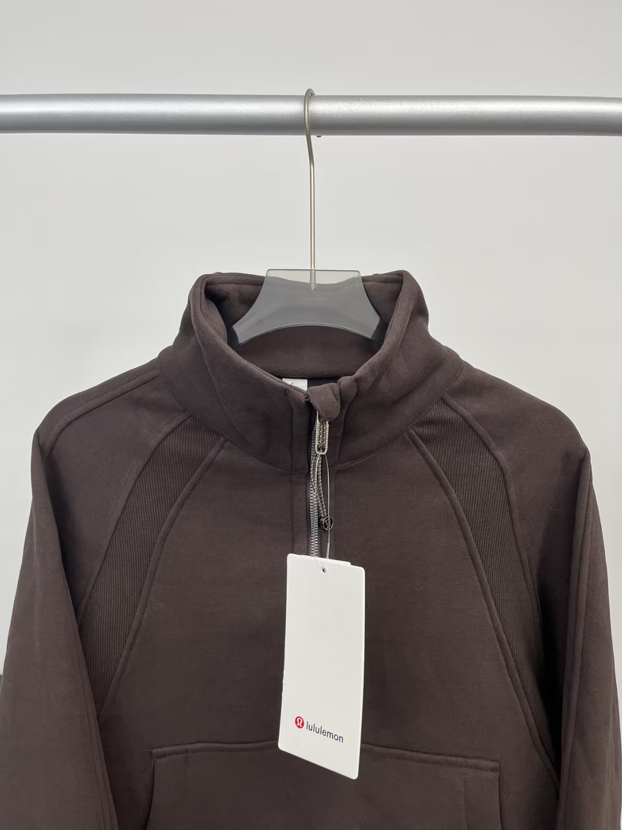 Lululemon Scuba Half-Zip Cropped Hoodie in Chestnut | Women's French Terry Pullover