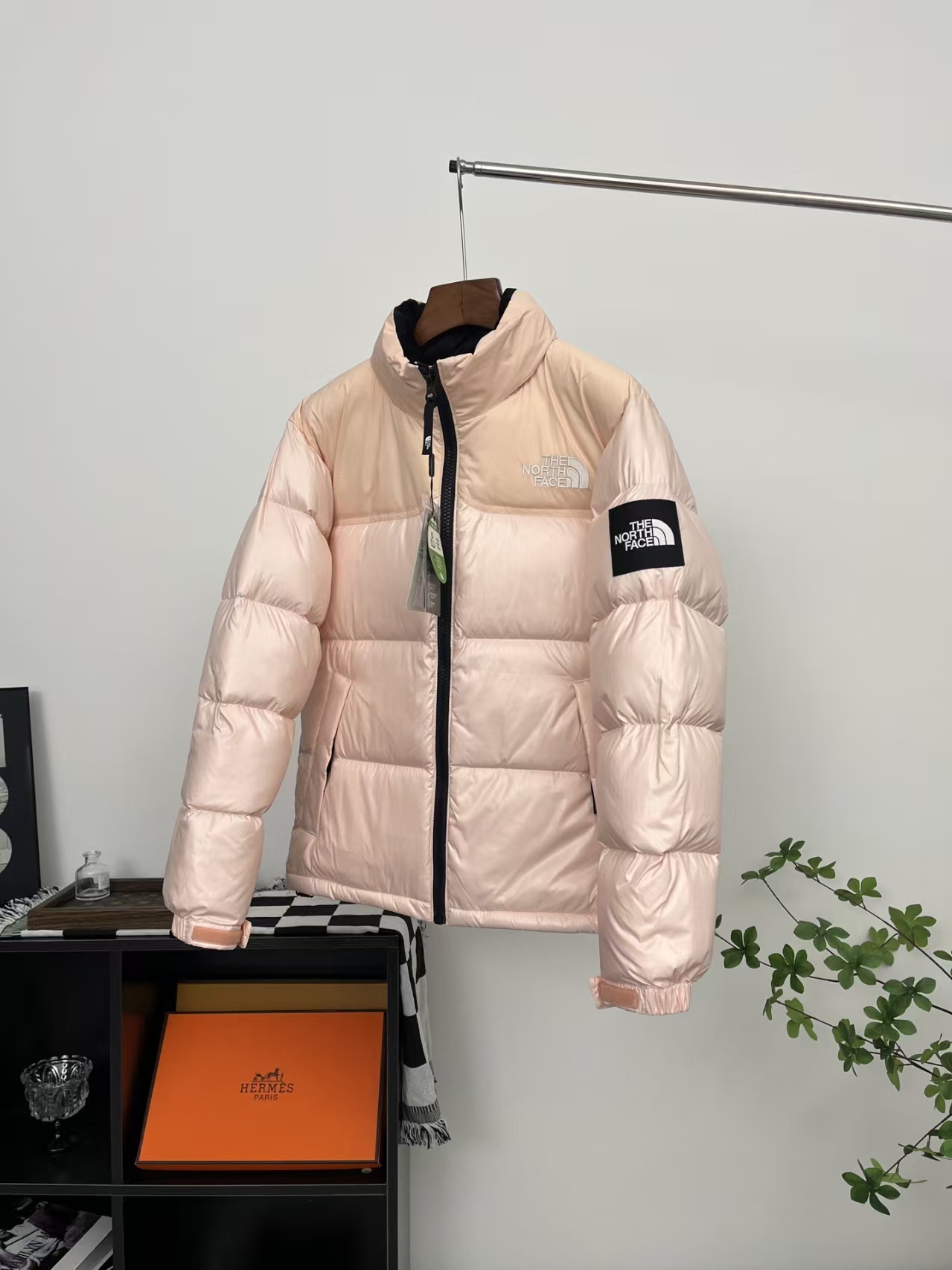 The North Face Ripstop Puffer Jacket in Blush Pink | Abrasion-Resistant Winter Coat