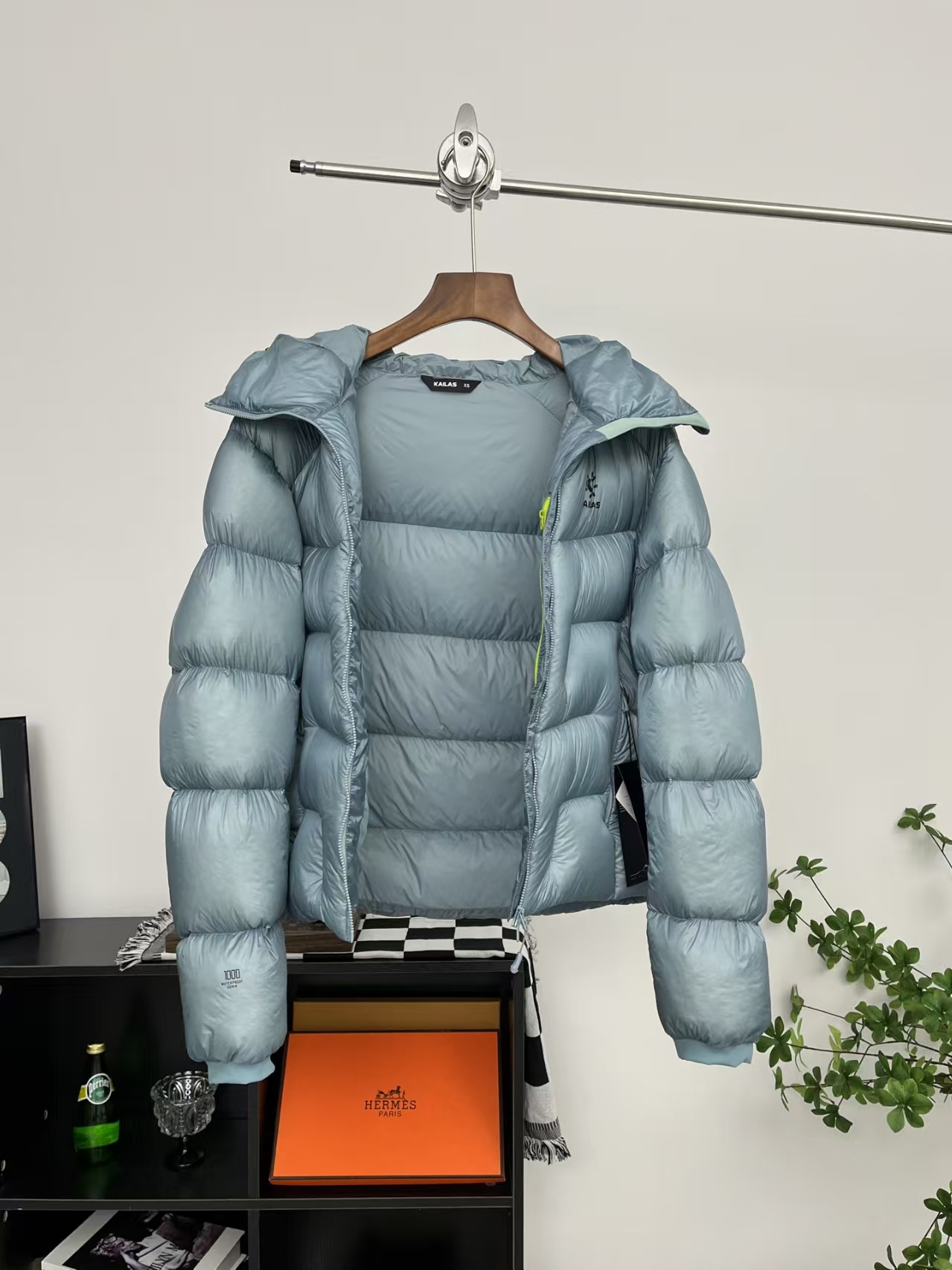 Kailas 5000GT Windproof Expedition Hooded Down Jacket in Sky Blue | Professional Mountaineering Parka