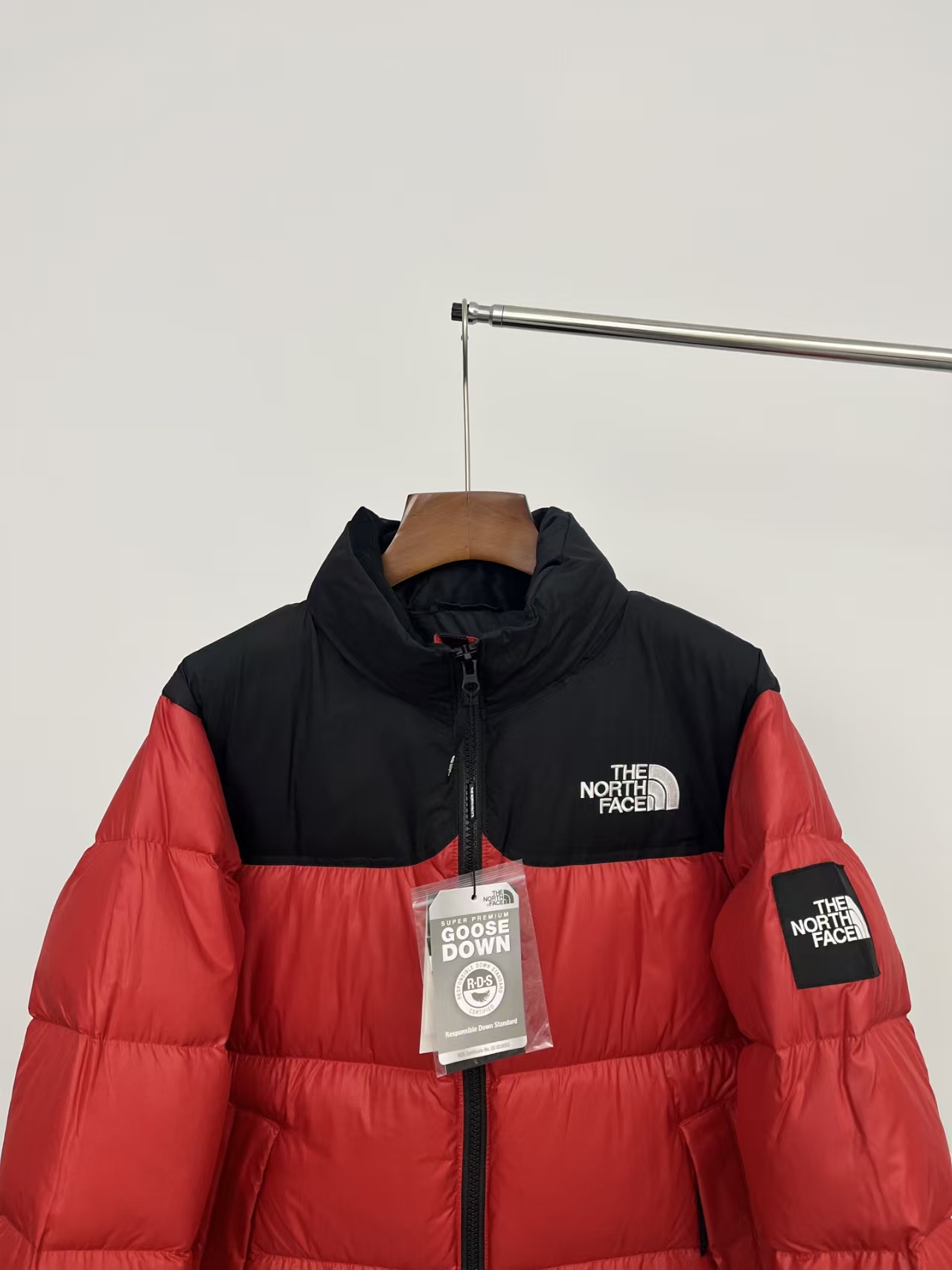 The North Face Ripstop Puffer Jacket in Red | Abrasion-Resistant Winter Coat
