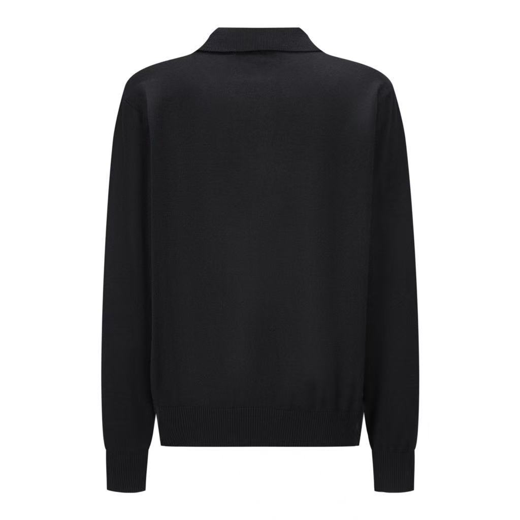 Black wool Polo shirt by Fendi