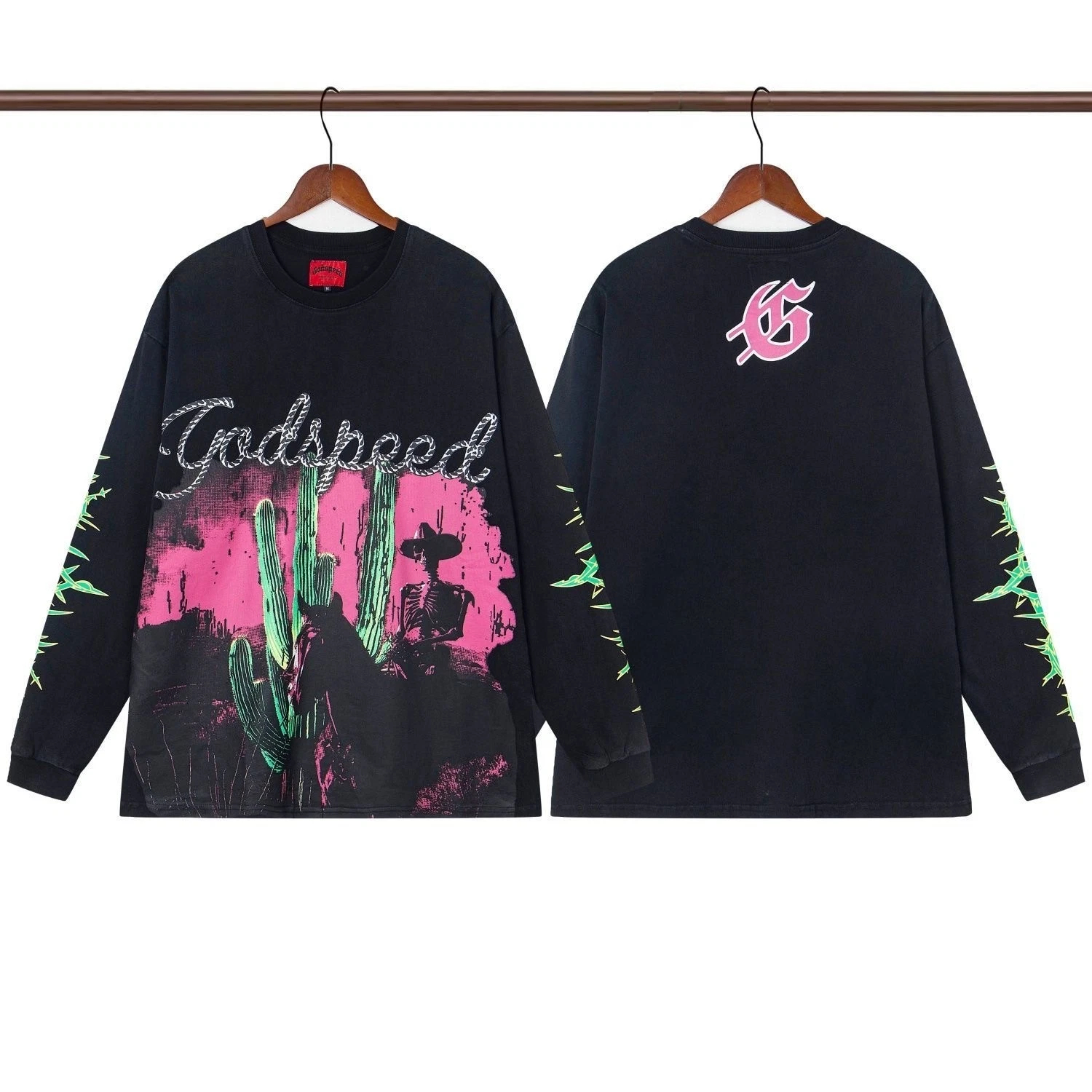 Godspeed Westworld long sleeve T-shirt (Black Wash) Authentic Brand New Unopened