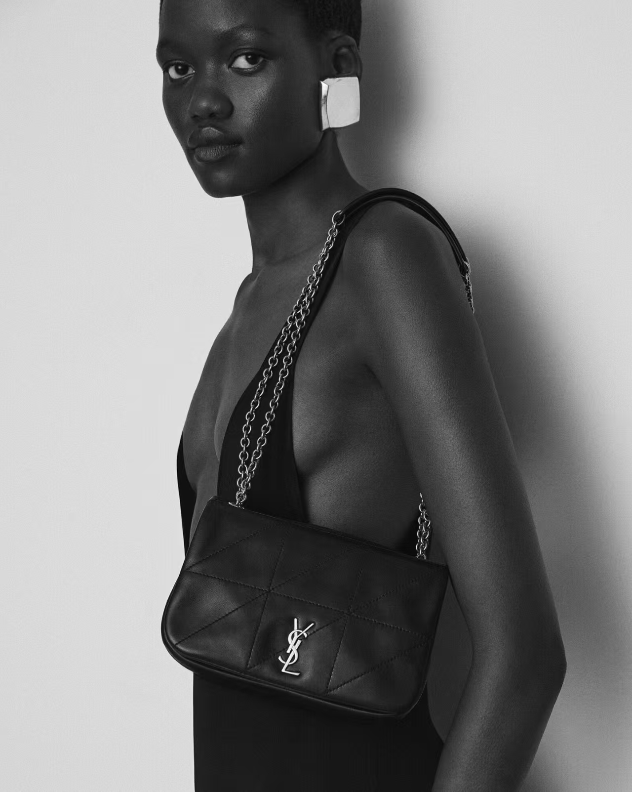 Saint Laurent Jamie 4.3 Sheepskin Mini Bag in Black