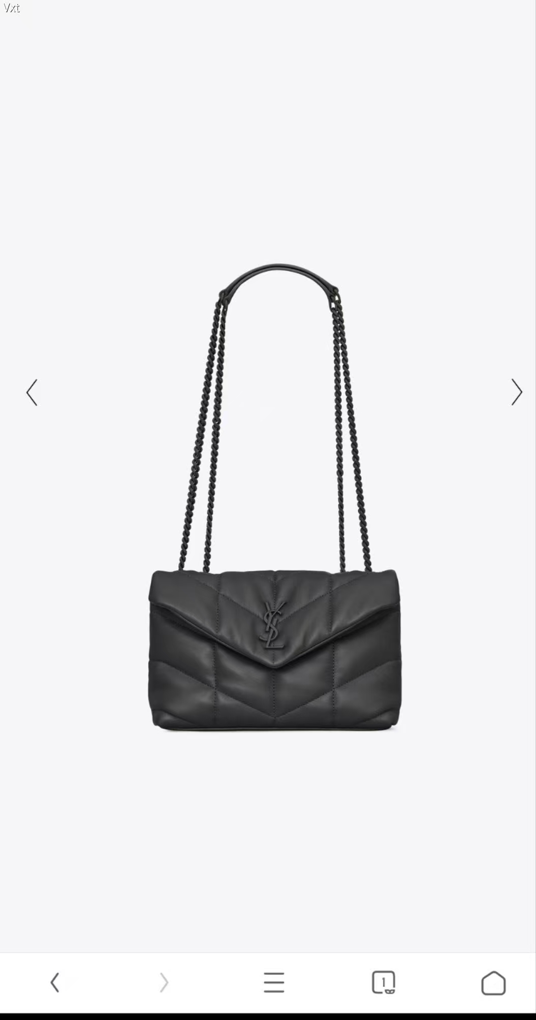 Saint Laurent Puffer Toy Sheepskin Handbag in Black