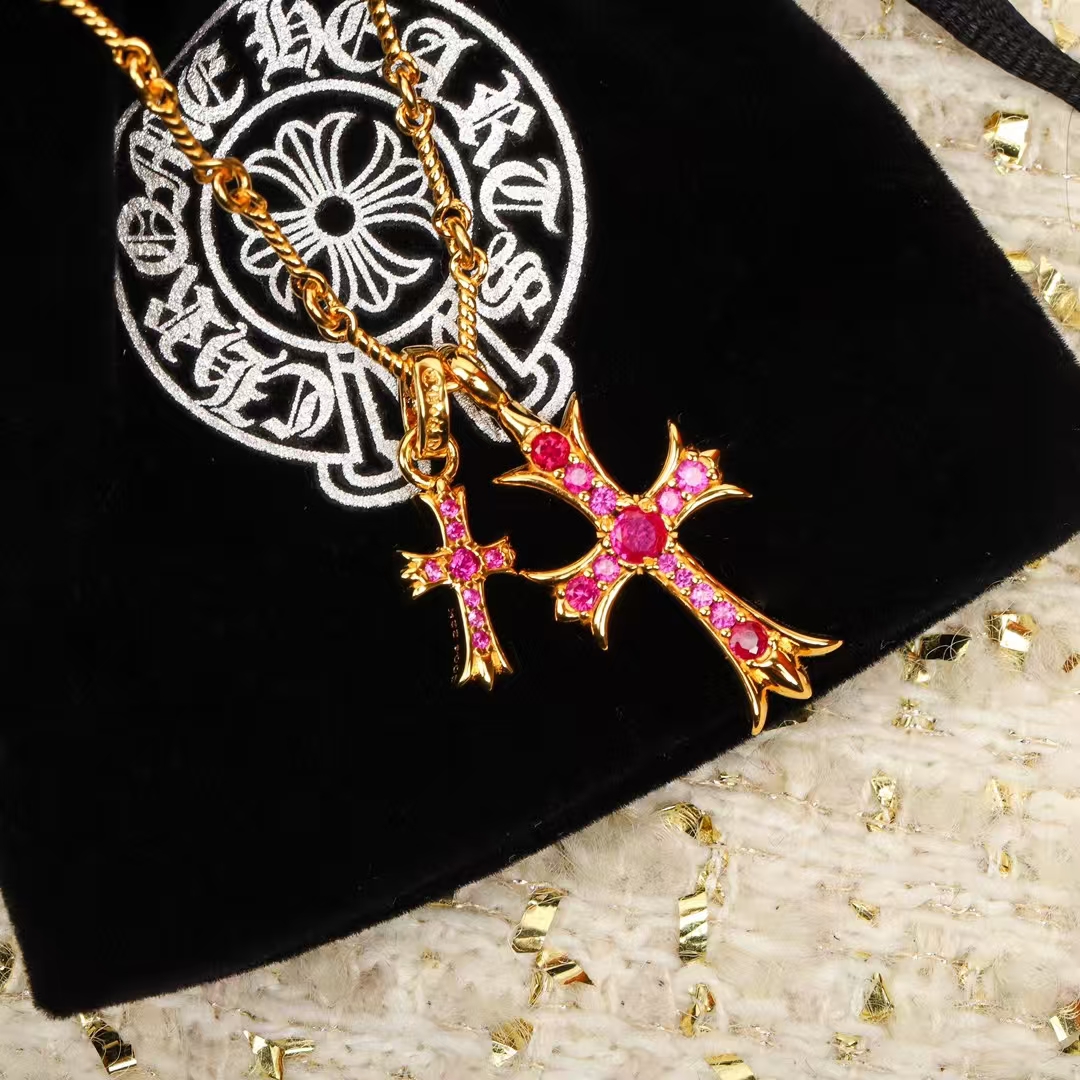 CHHES Double Cross Necklace