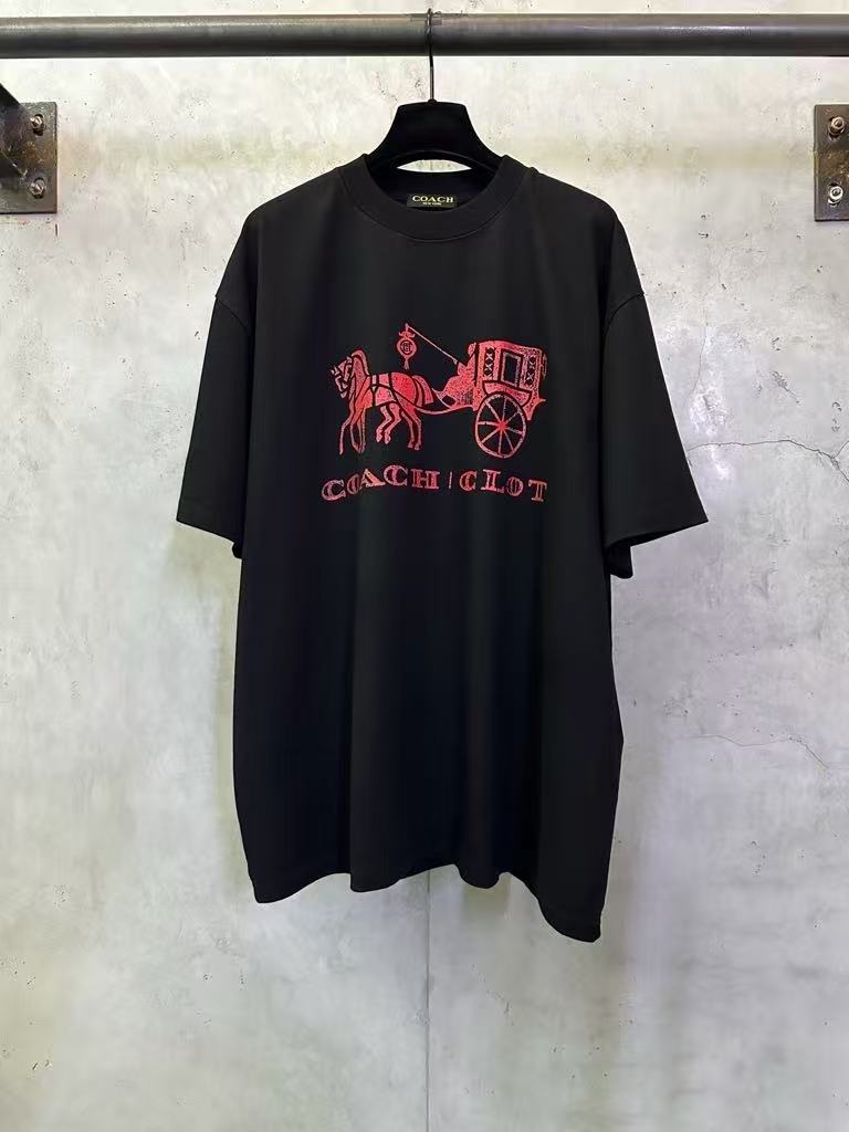 COACH CLOT carriage pattern casual T-shirt