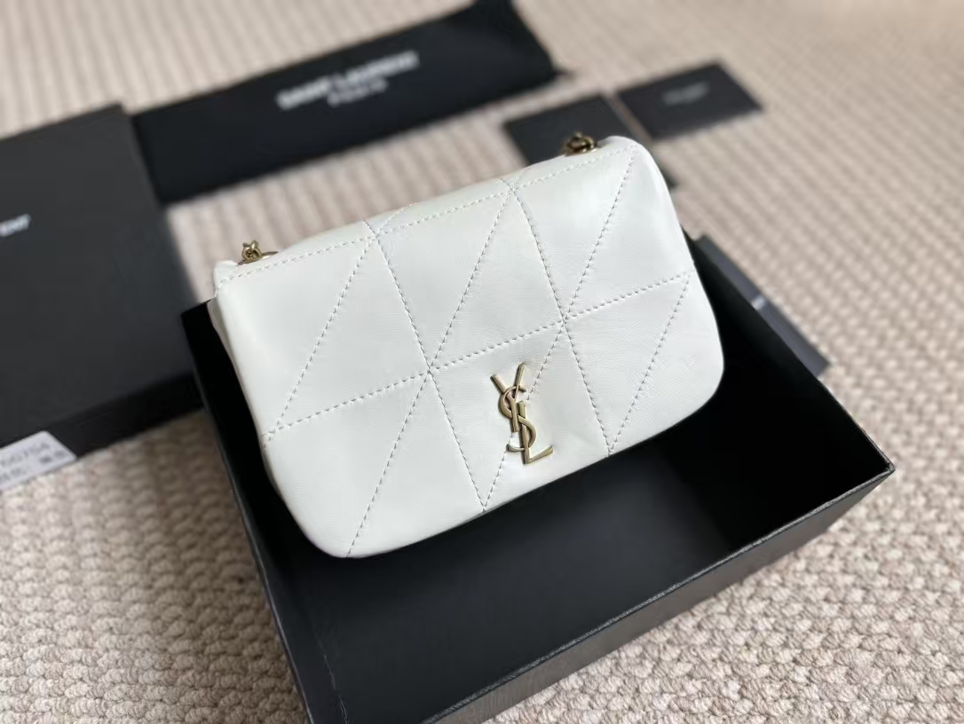 Saint Laurent Jamie 4.3 Sheepskin Mini Bag in Vintage White