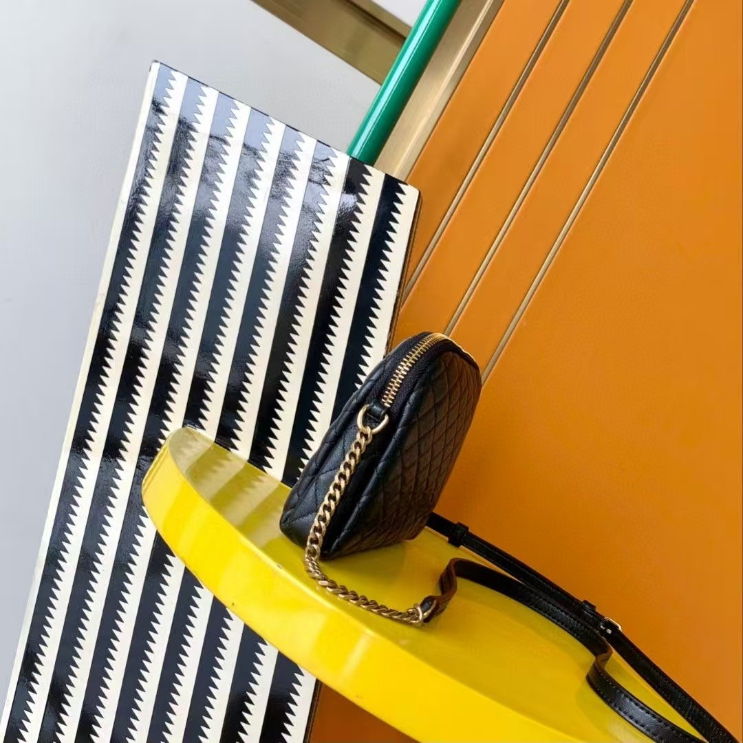 Saint Laurent Gaby Sheep Leather Camera Bag in Black