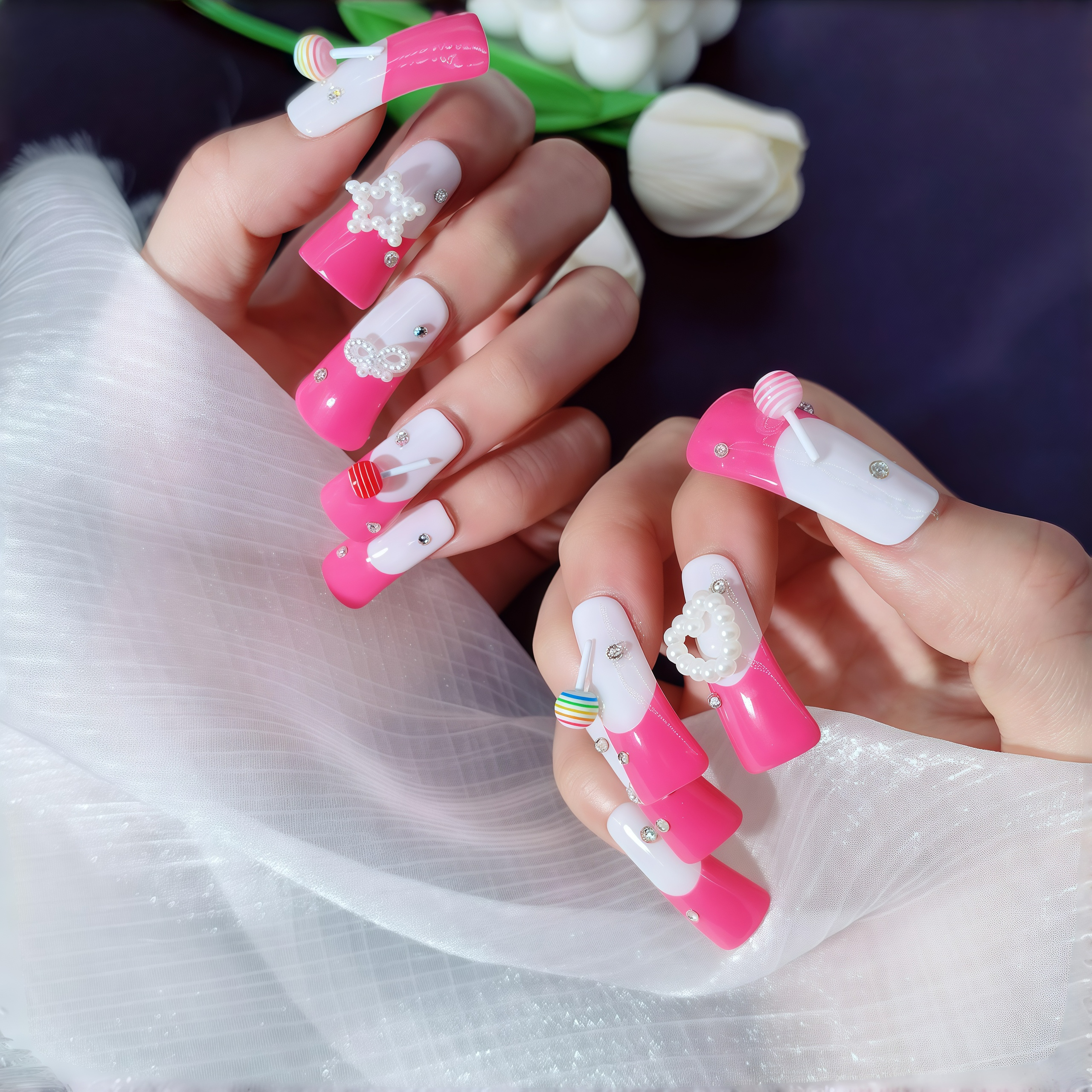 CANDYLAND PINK NAILS