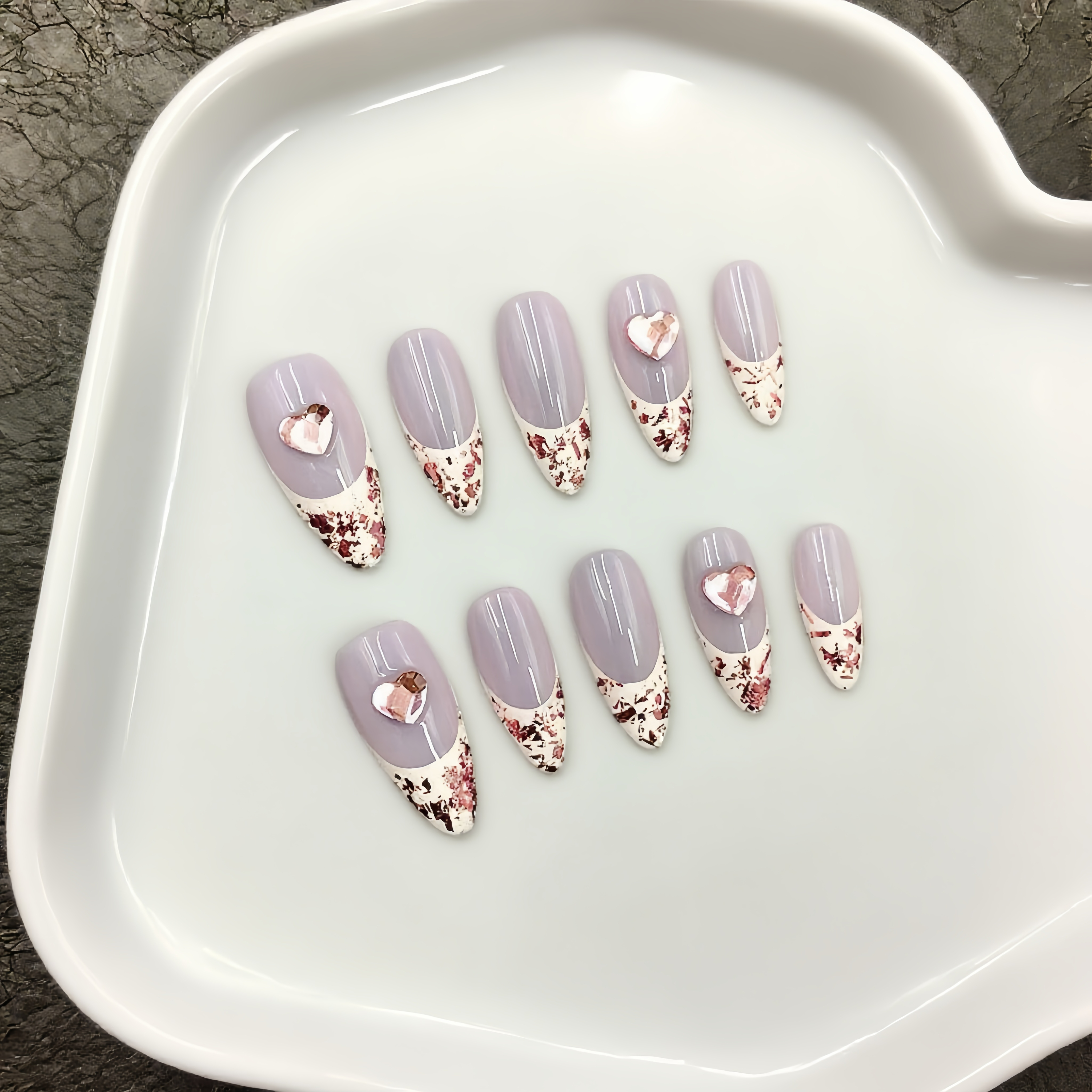 LAVENDER FRENCH HEART