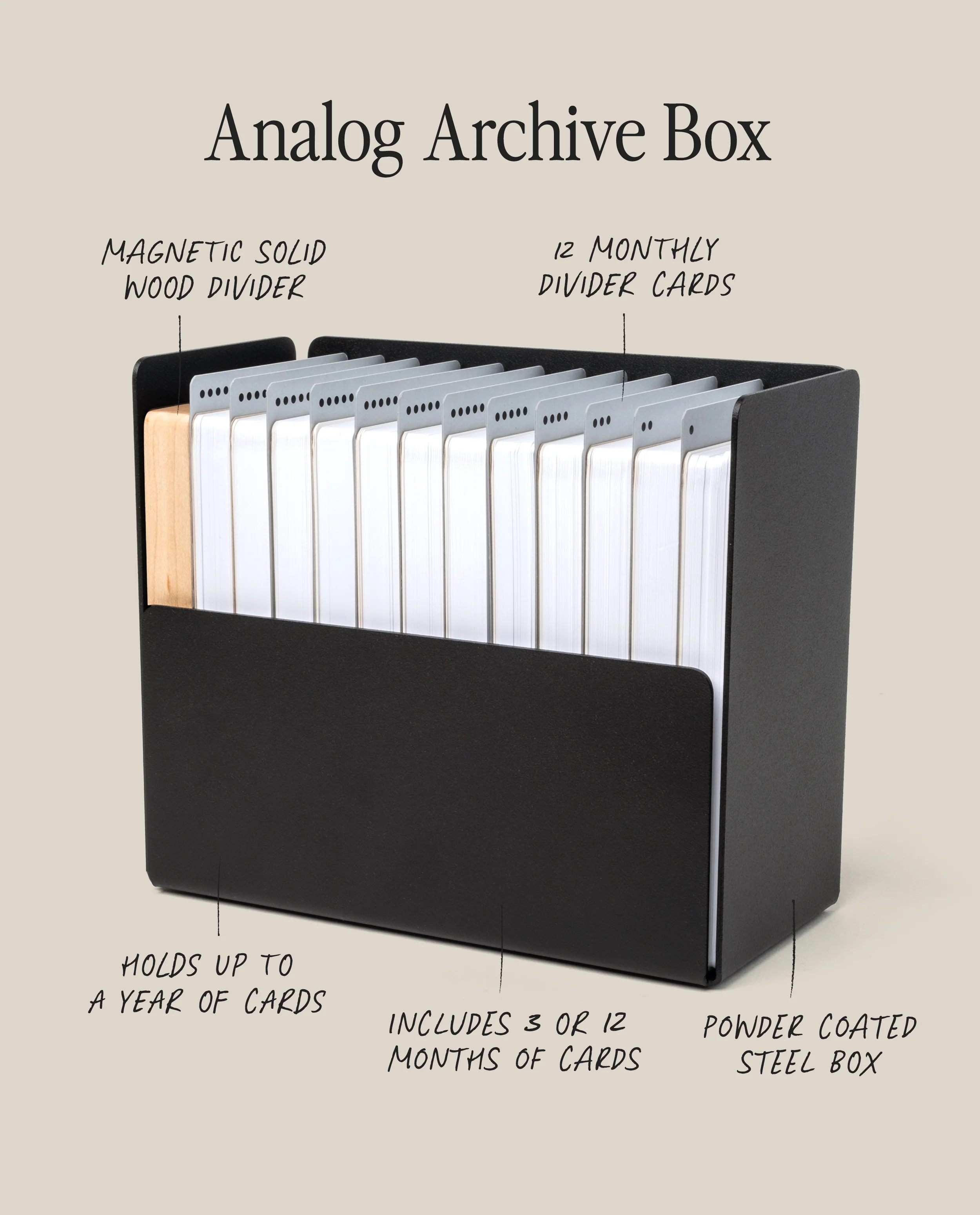 Archive Box (Black Steel / Maple Wood)