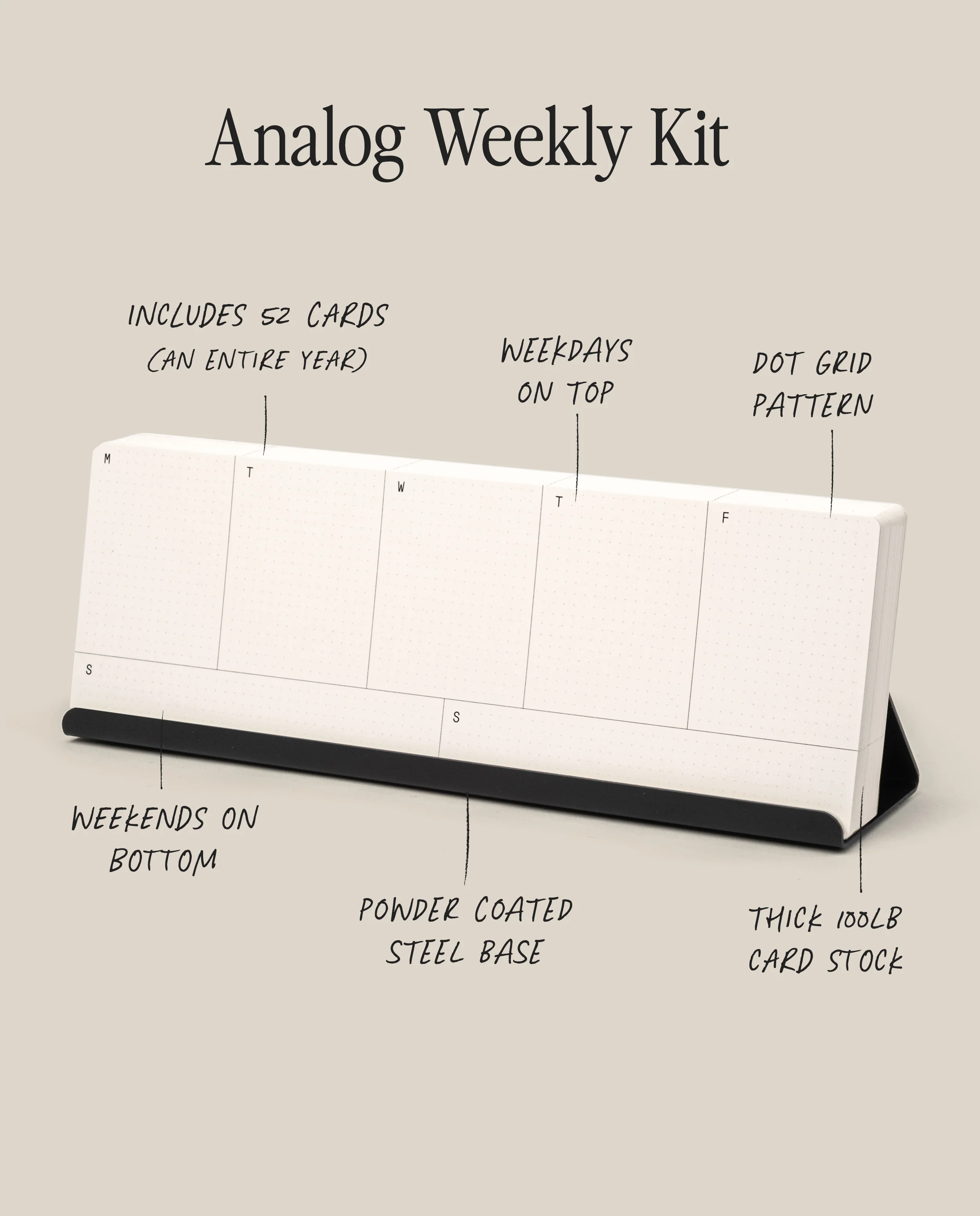 Analog Weekly Kit (Black Steel)
