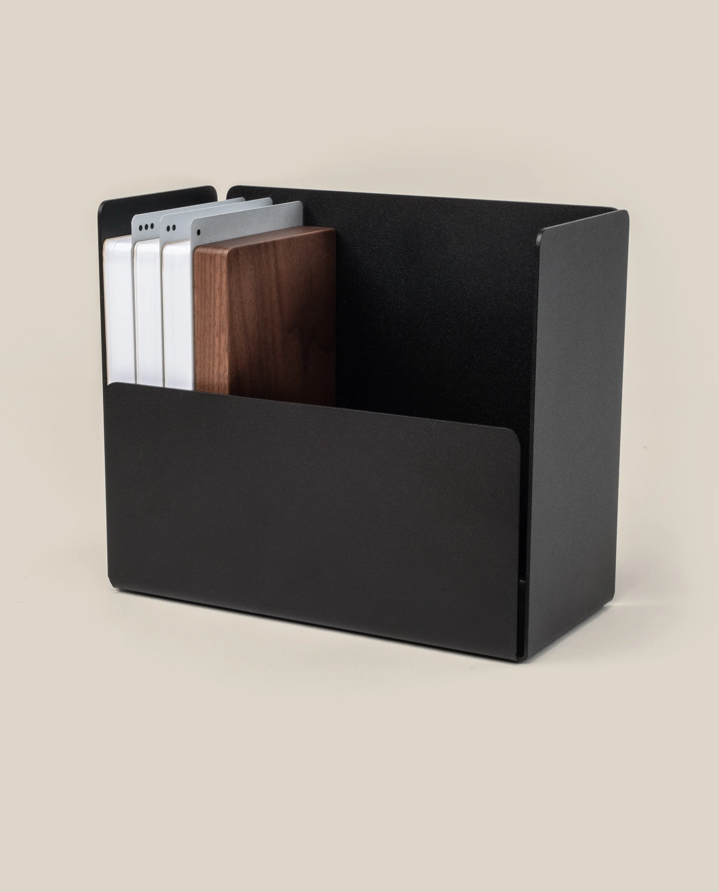 Analog Archive Box (Black Steel / Walnut Wood)