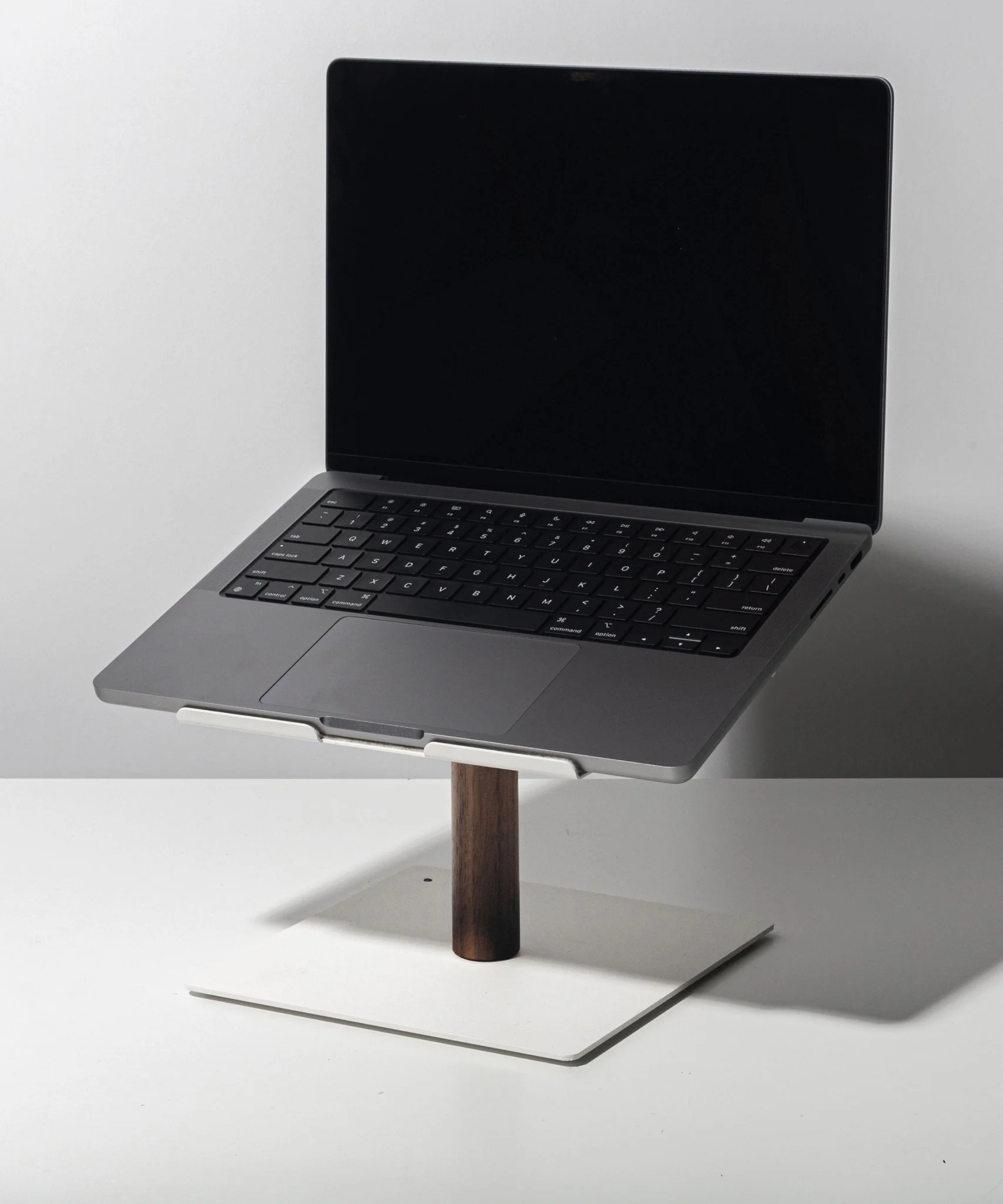 Gather Laptop Stand (White/Walnut)