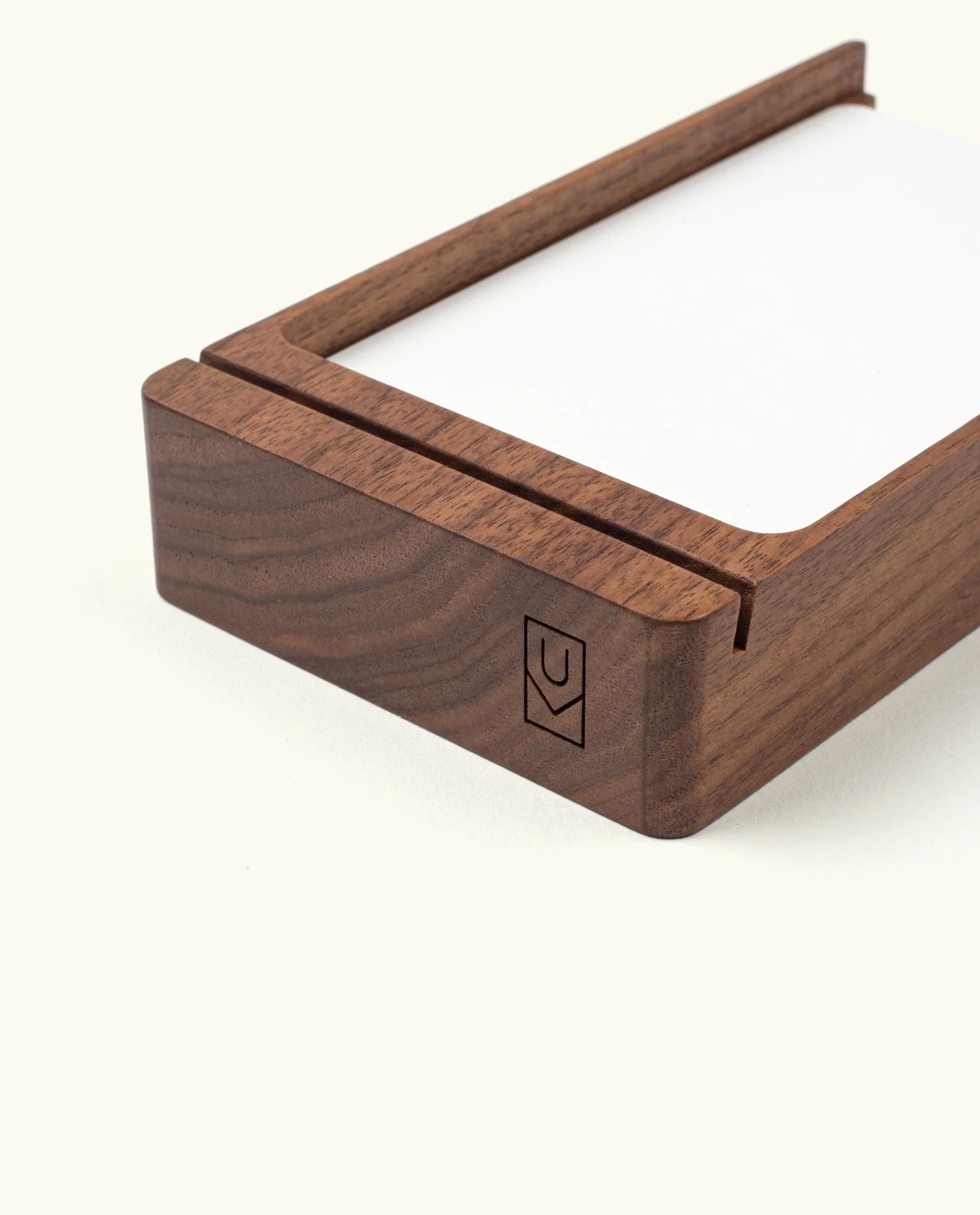 Analog Premium Wood Card Holder (Walnut)
