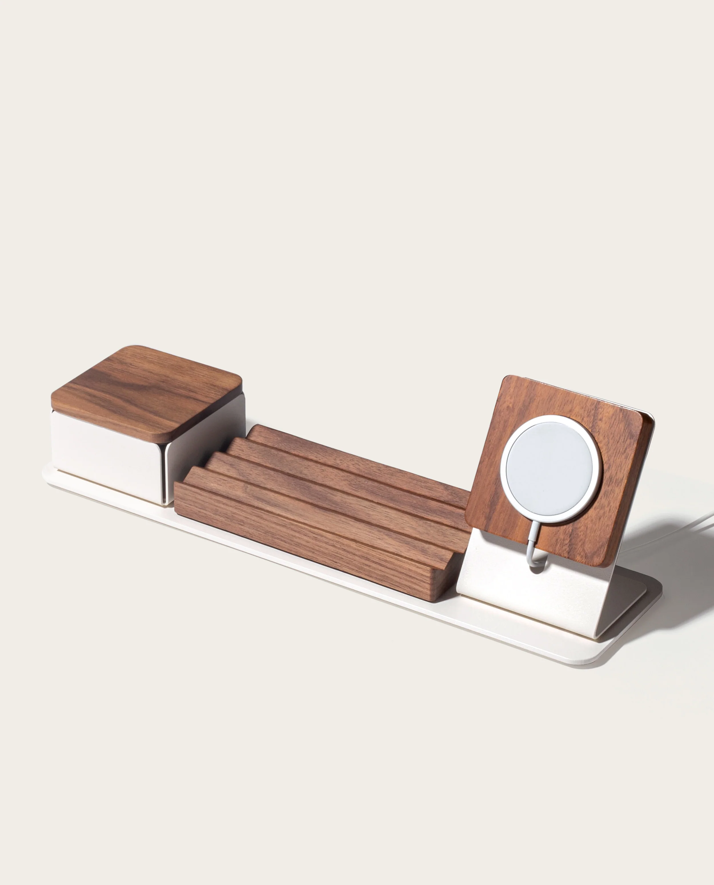 Gather 1x4 Premium Organizer Set (White/Walnut)