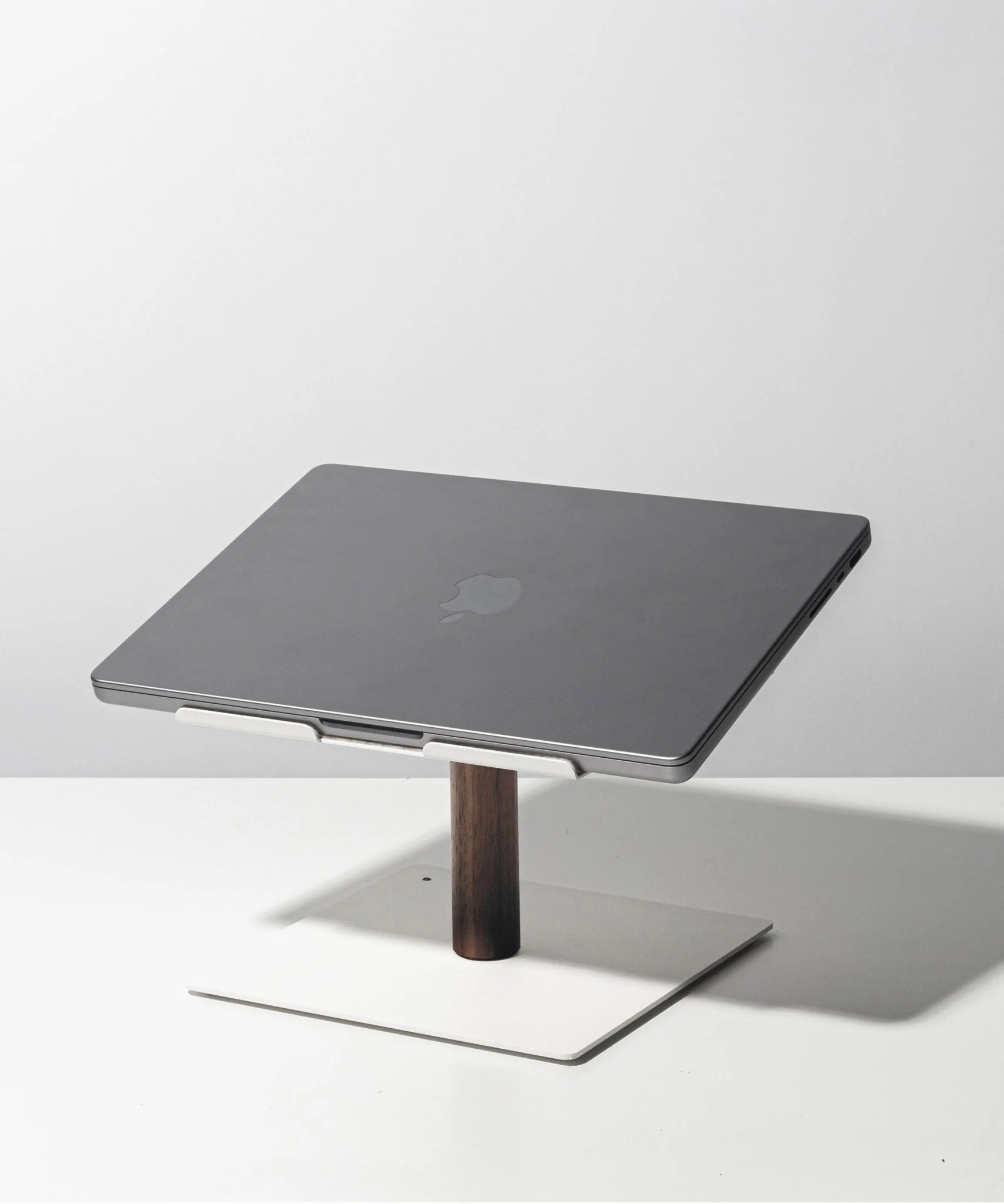 Gather Laptop Stand (White/Walnut)