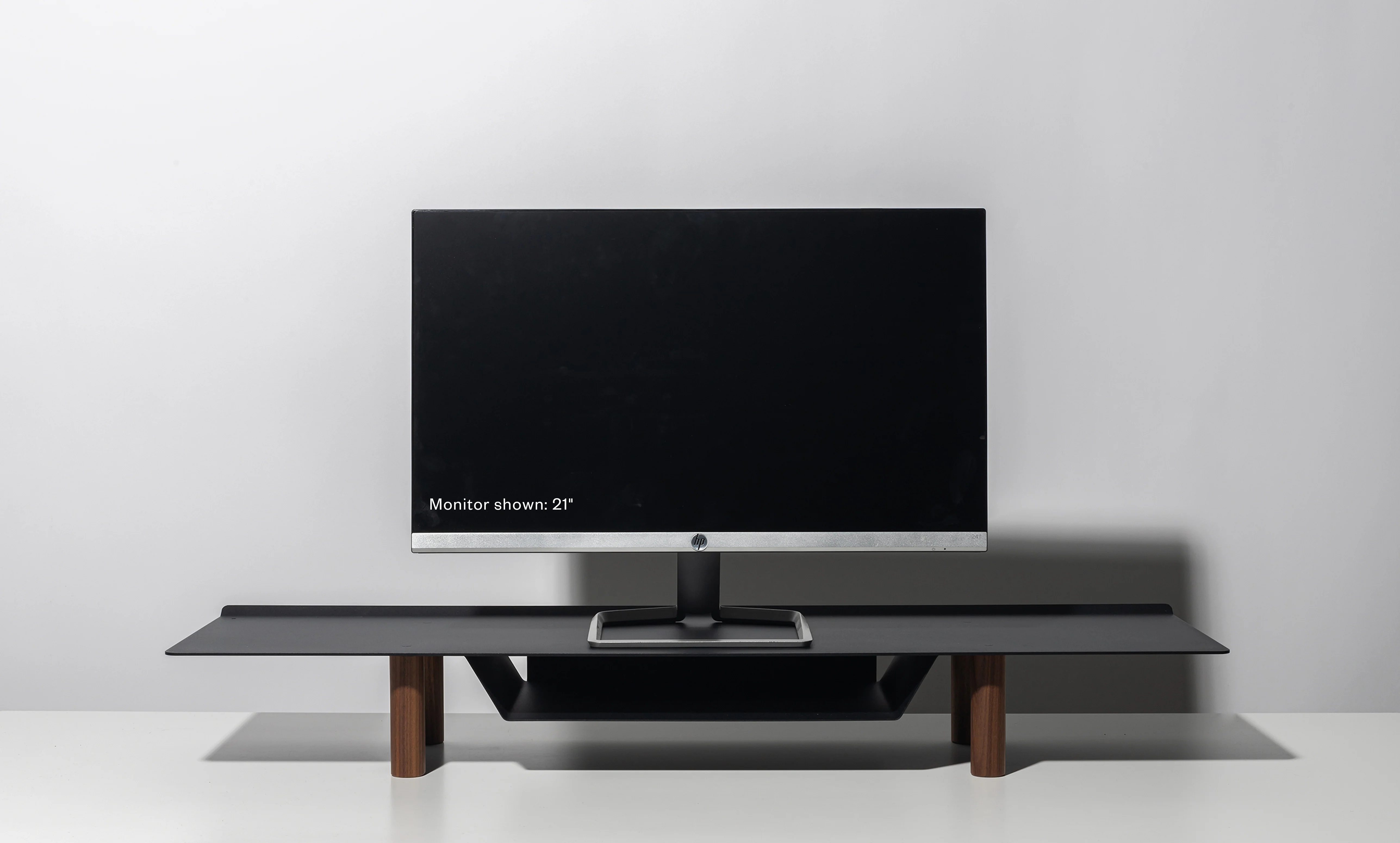 Large Monitor Stand (Black/Walnut)
