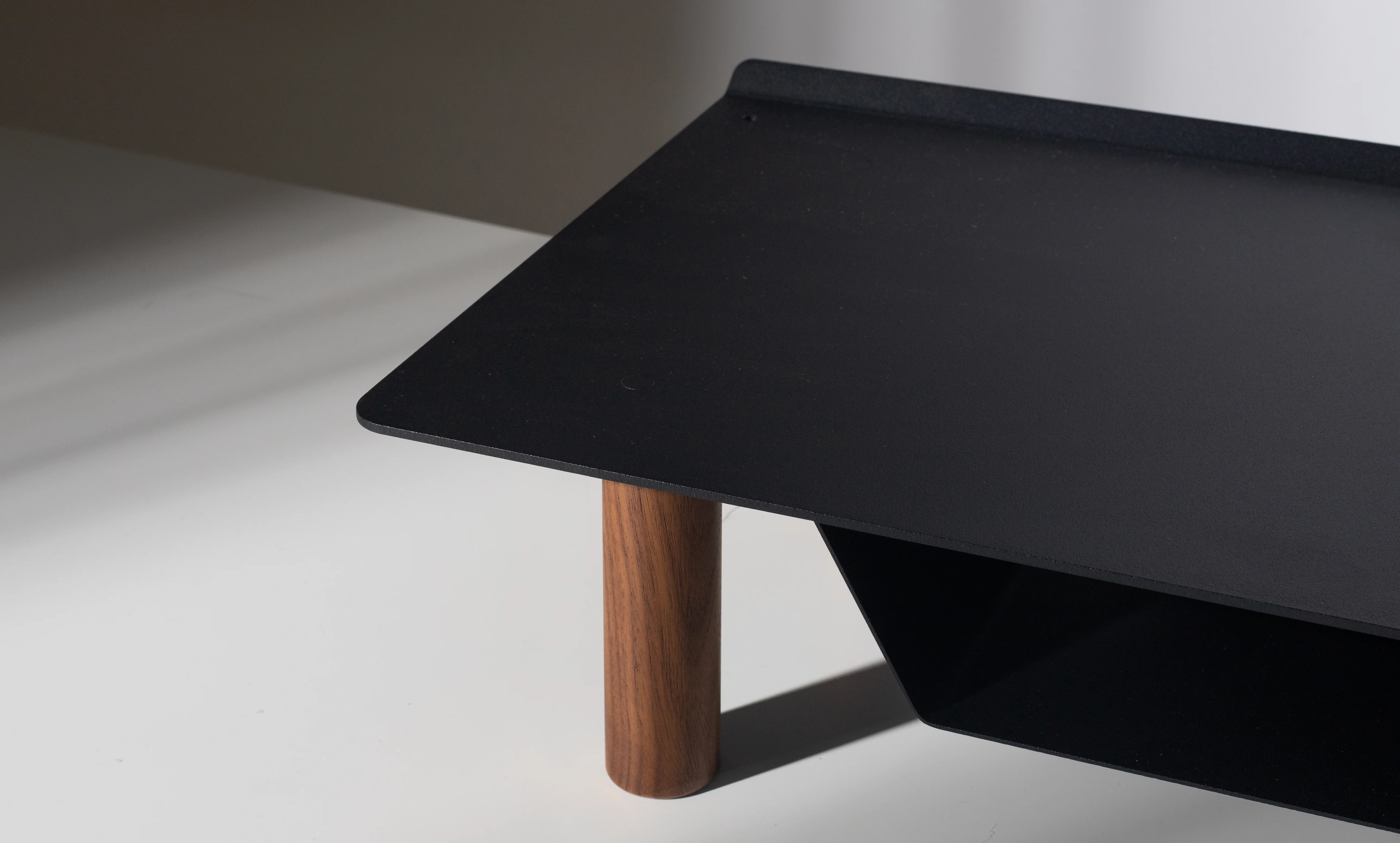 Gather Small Monitor Stand (Black/Walnut)