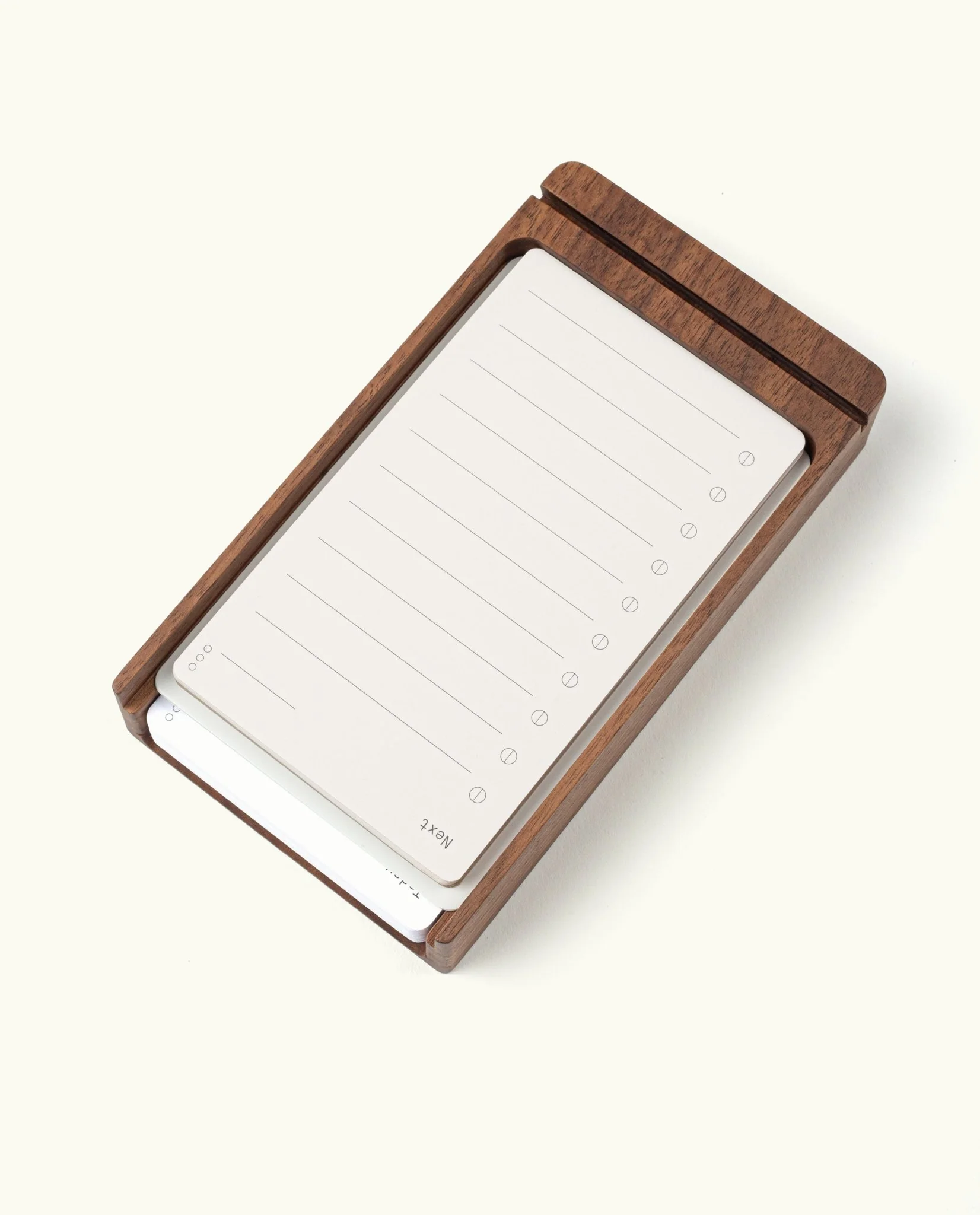 Analog Premium Wood Card Holder (Walnut)