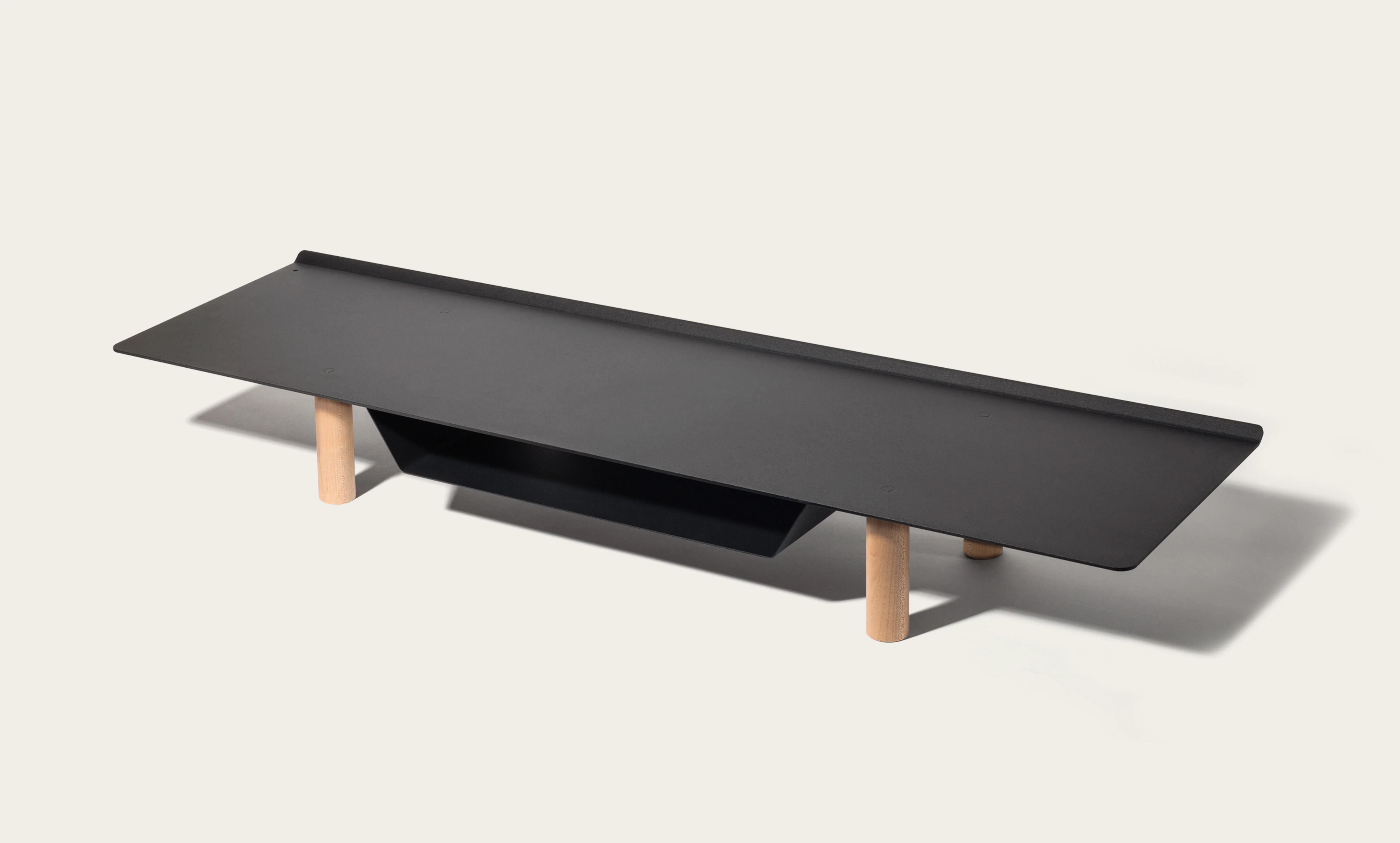 Gather Large Monitor Stand (Black/Maple)