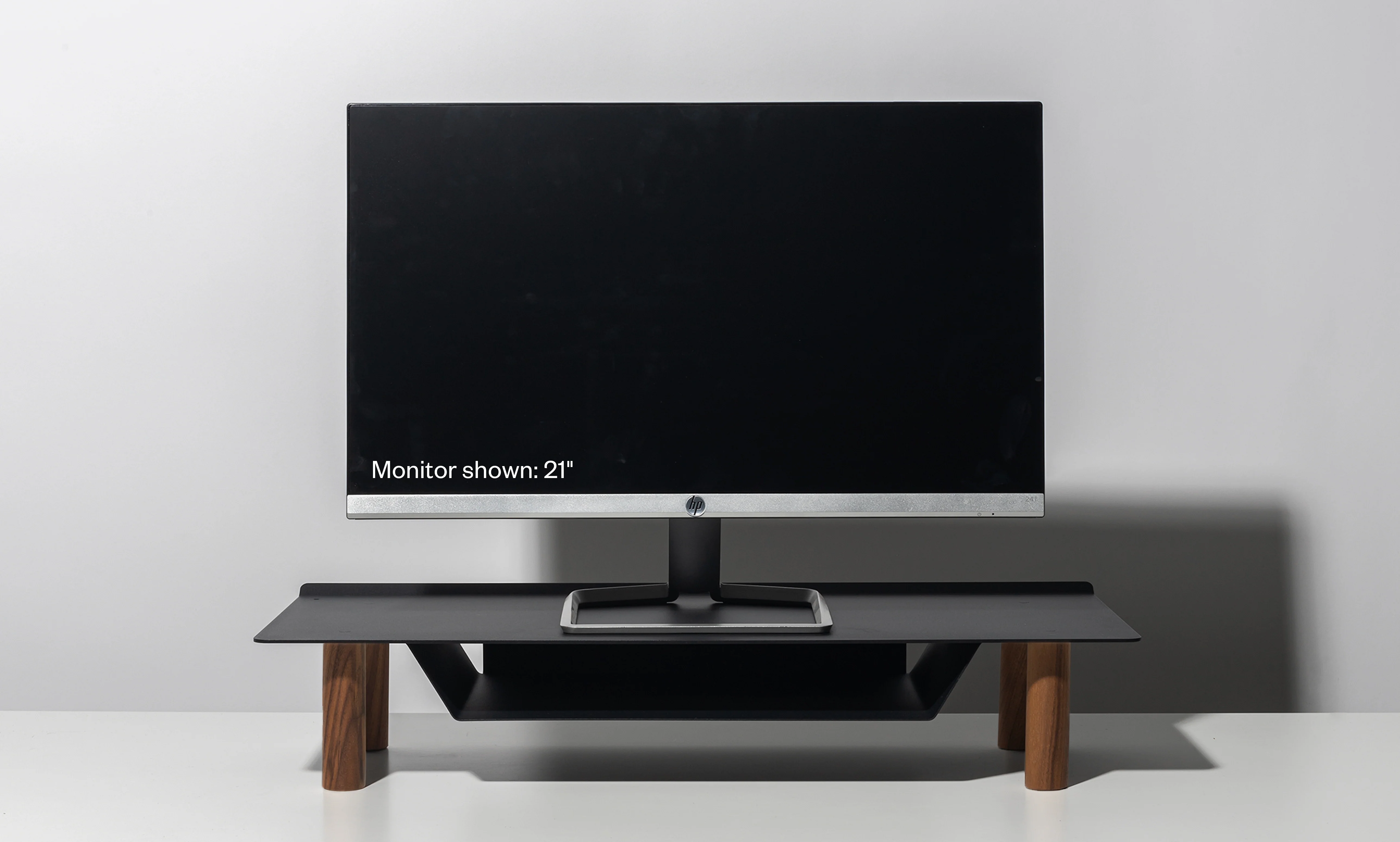 Gather Small Monitor Stand (Black/Walnut)