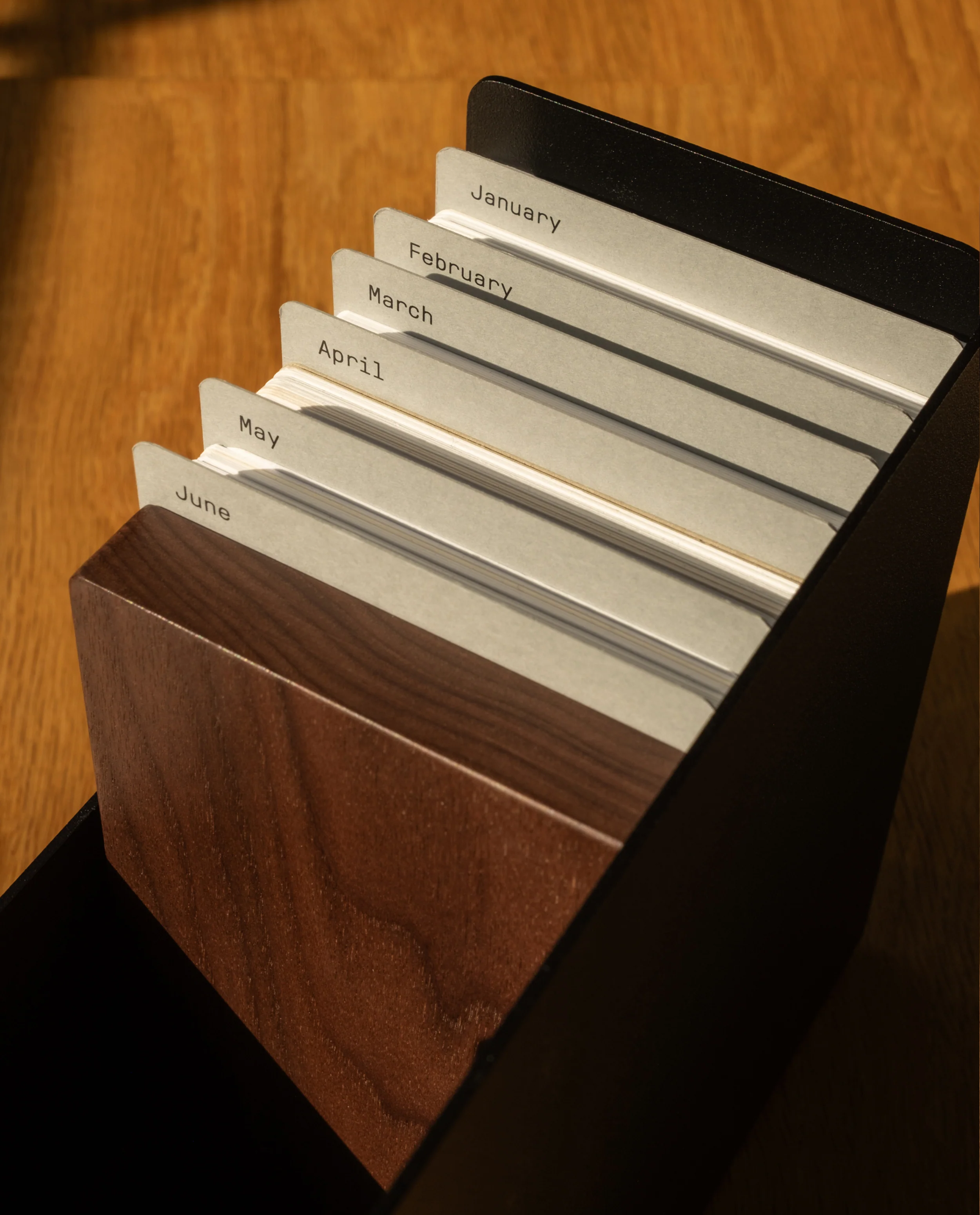 Analog Archive Box (Black Steel / Walnut Wood)