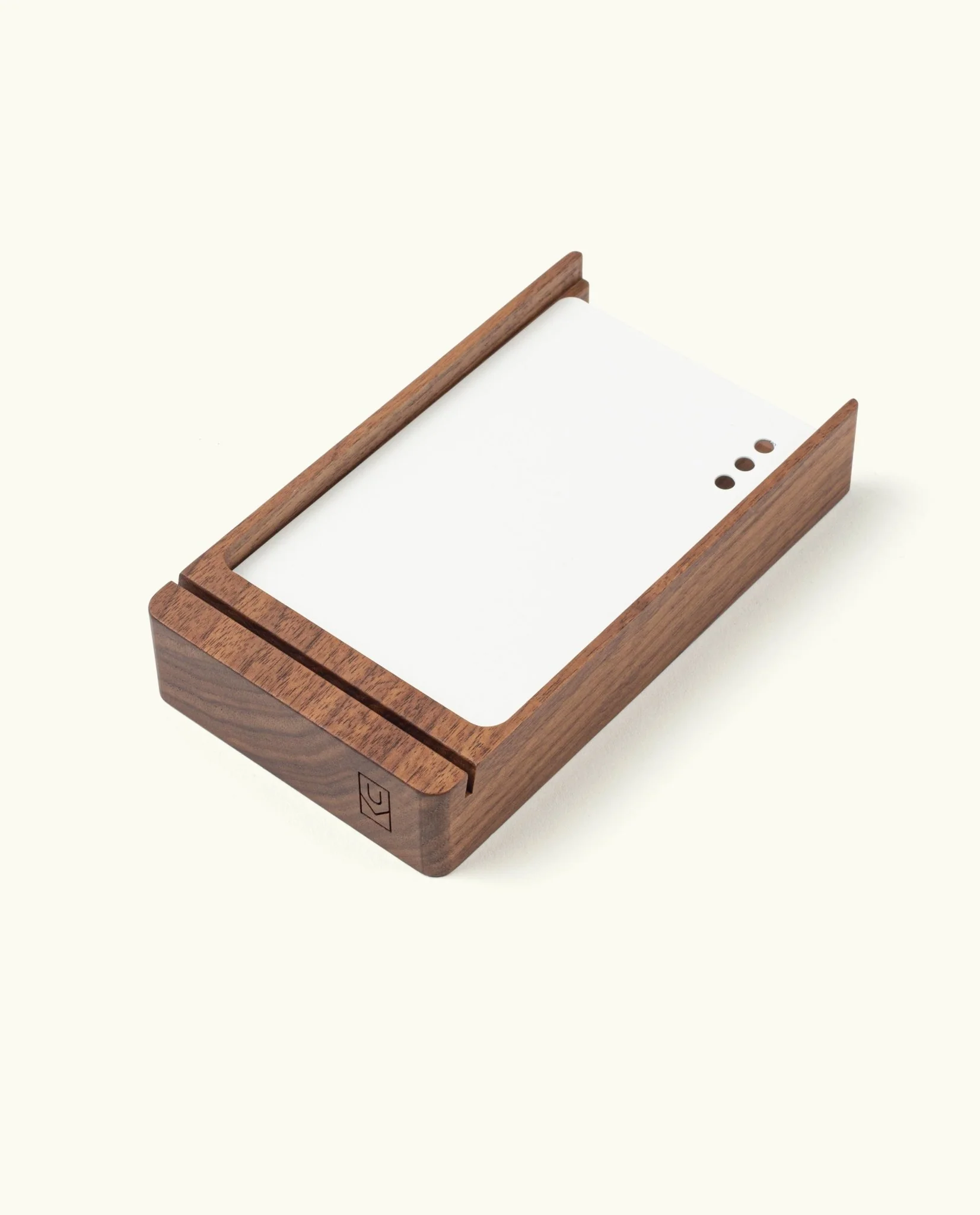 Analog Premium Wood Card Holder (Walnut)