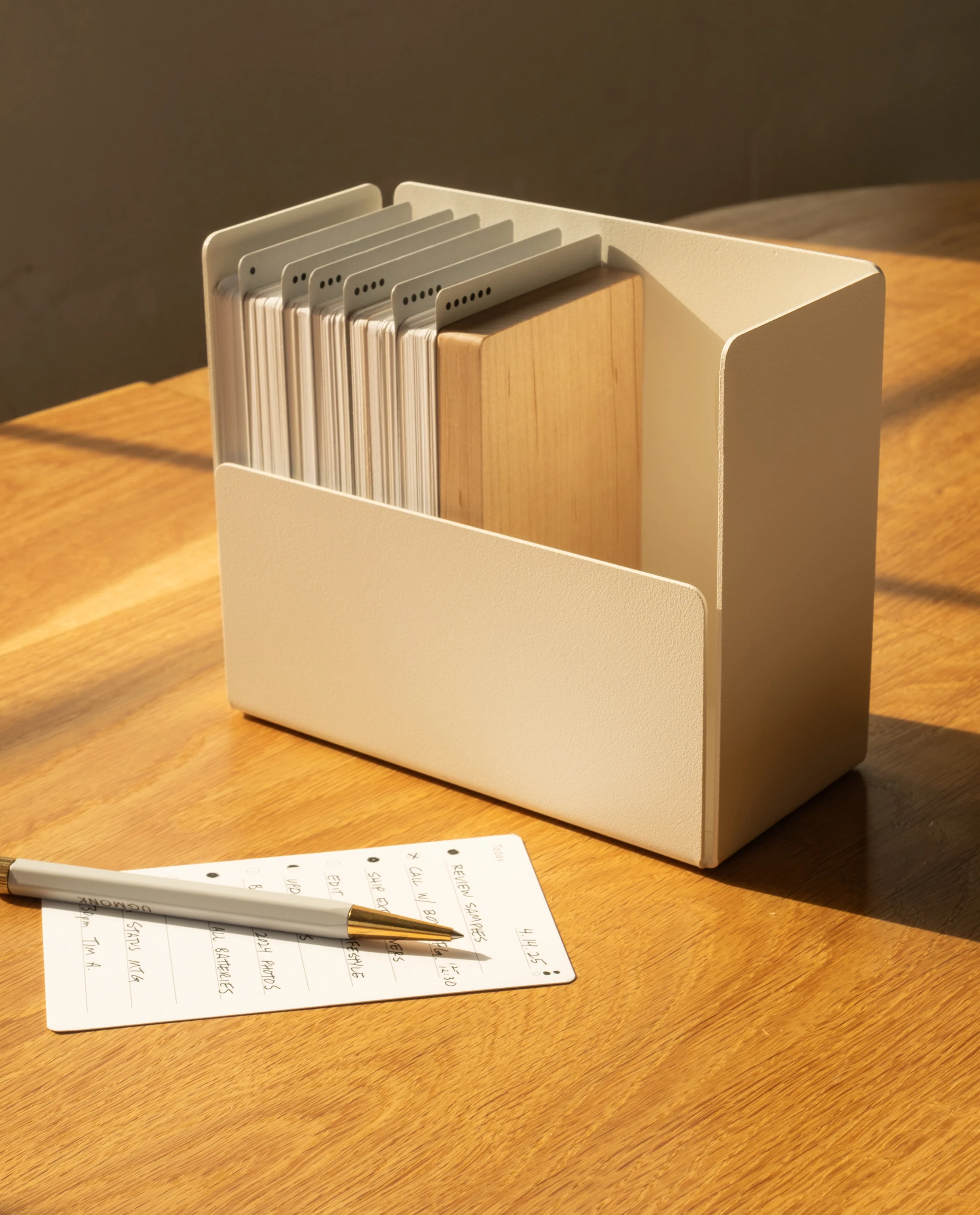 Analog Archive Box (White Steel / Maple Wood)