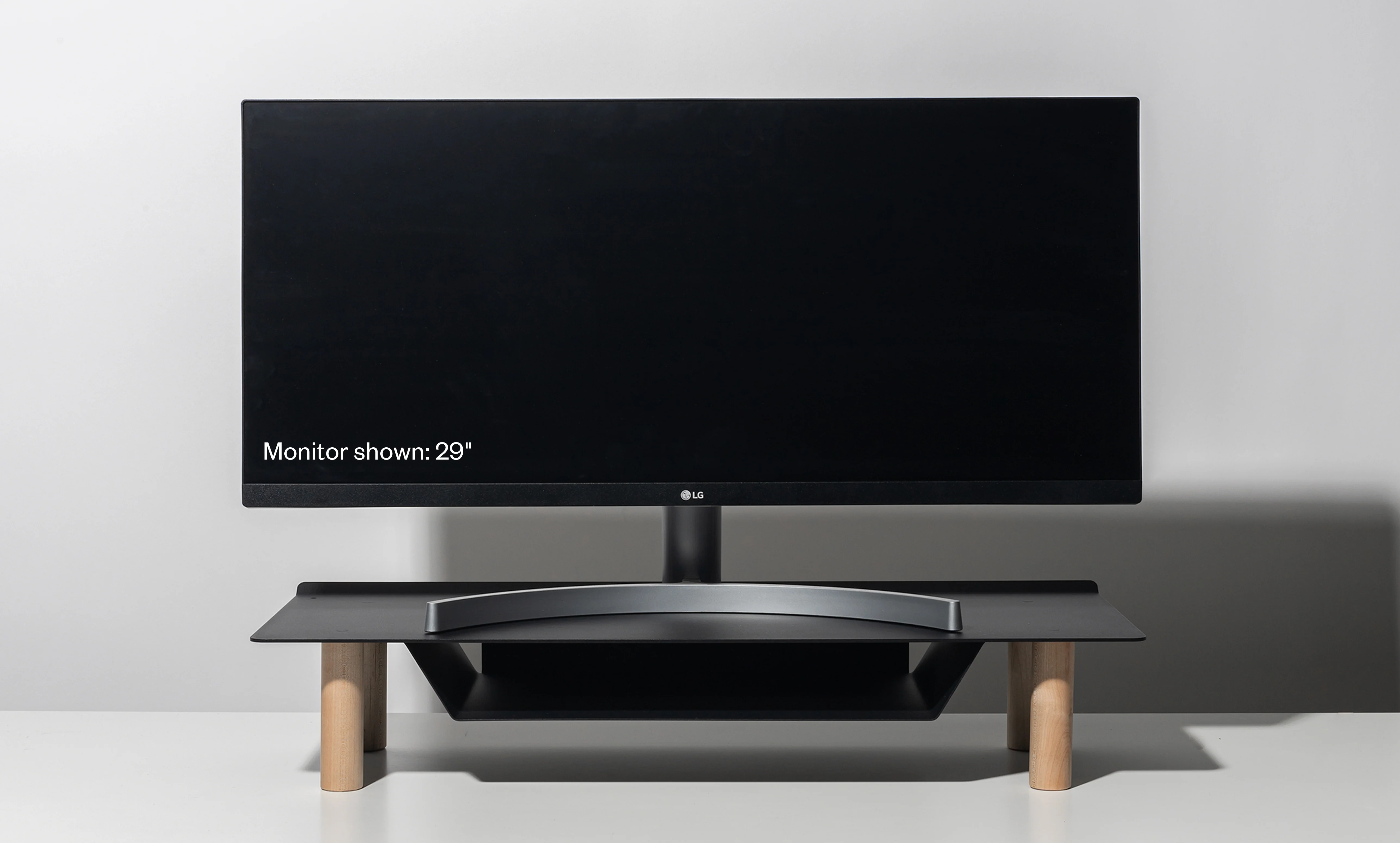 Gather Small Monitor Stand (Black/Maple)